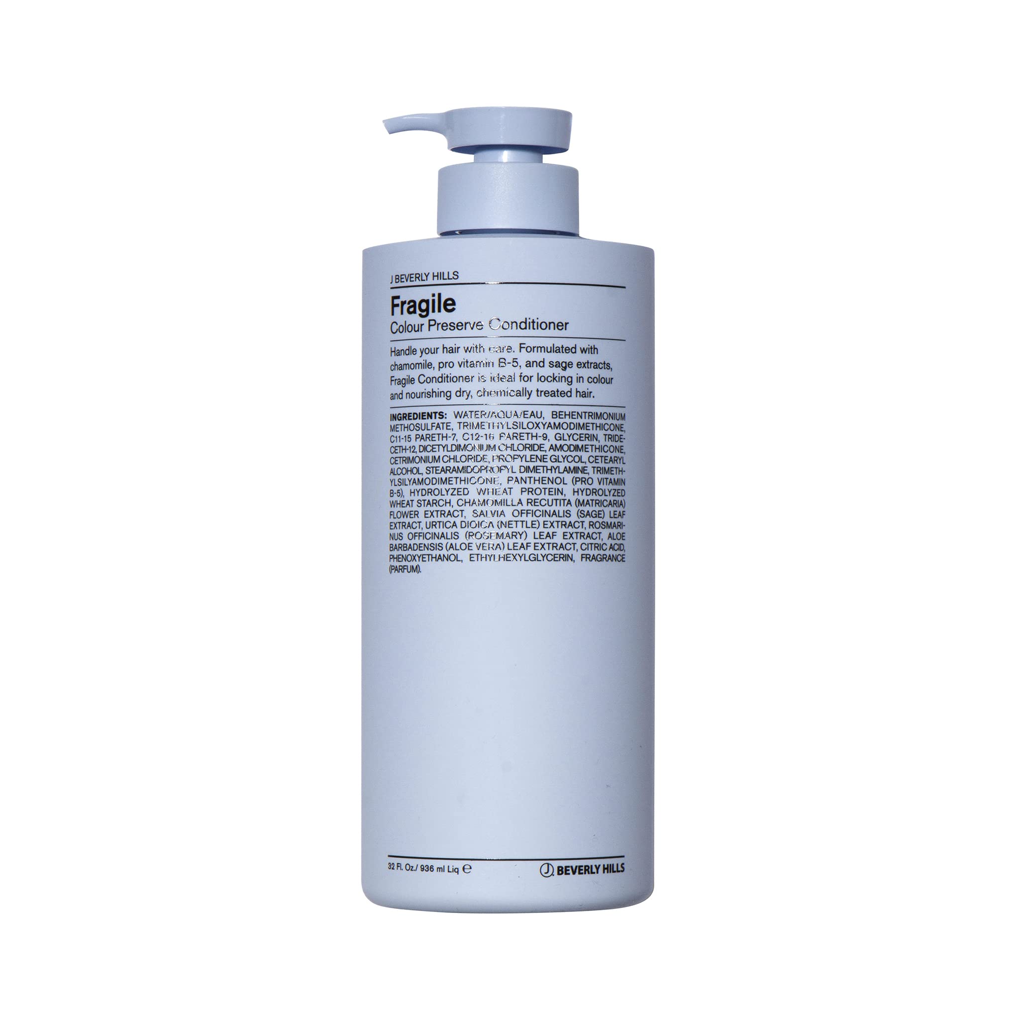 J Beverly Hills Blue Fragile Colour Preserve Conditioner with Chamomile for Split Ends, (32 Oz)