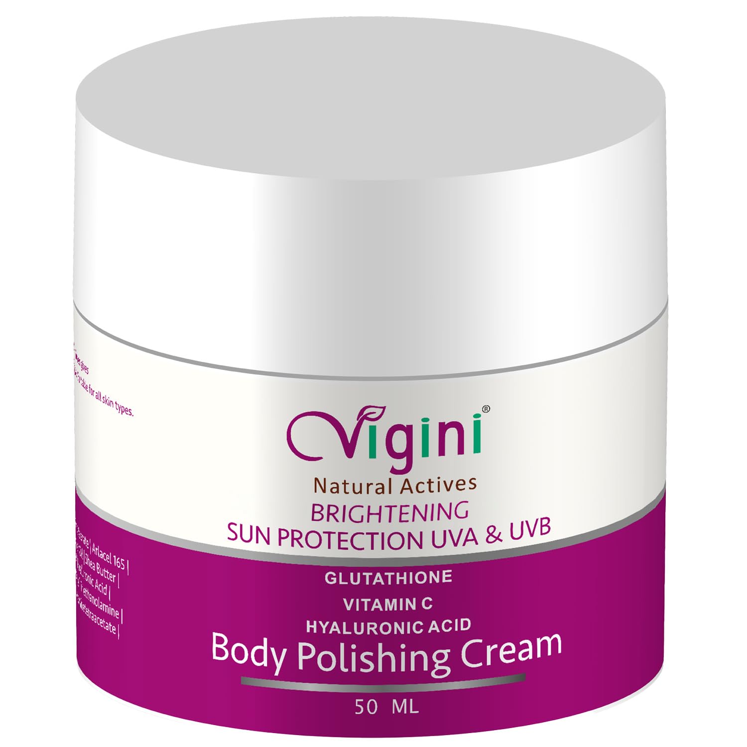 Vigini Glowing Radiance Kojic Acid Vitamin C Body Underarms Tan Removal Polishing Moisturizer Cream For Pigmentation Dark Spots 