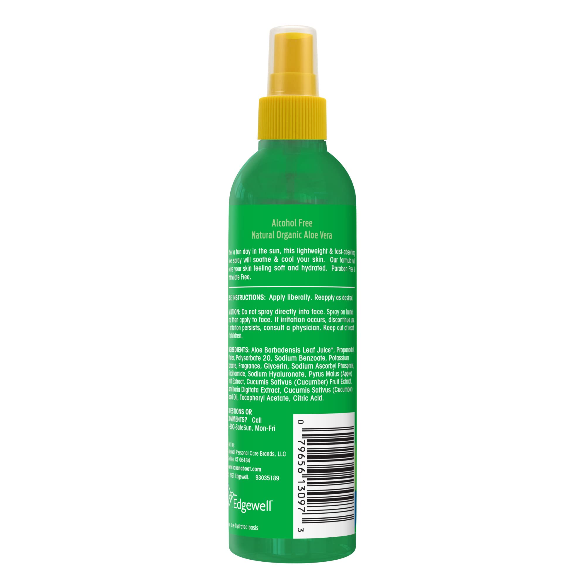 Banana Boat Aloe After Sun Spray, 6oz | Aloe Vera Spray with Cucumber Extract and Vitamin E, After Sun Care, After Sun Aloe, Alo