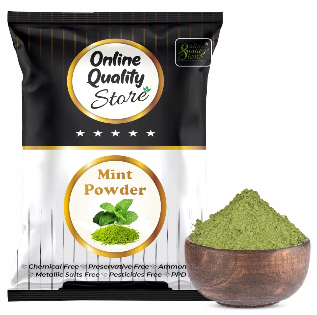 Online Quality Store Herbal Mint Powder For Hair And Face |Pudina Powder For Face |Mint Powder For Skin | Mint Powder For Hair |