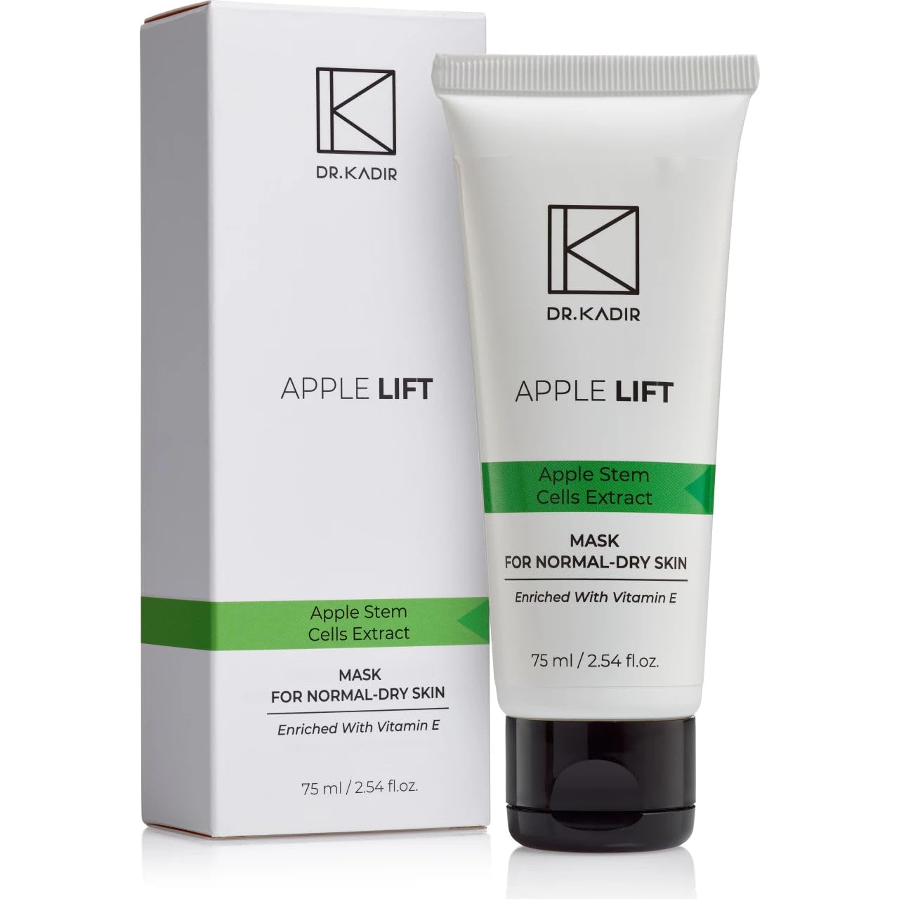 Dr. Kadir Apple Lift Clay Mask With Apple Stem Cells, Kaolin, Vitamin E Pore Minimizing & Oil Control 2.6FL OZ For Normal, Dry &