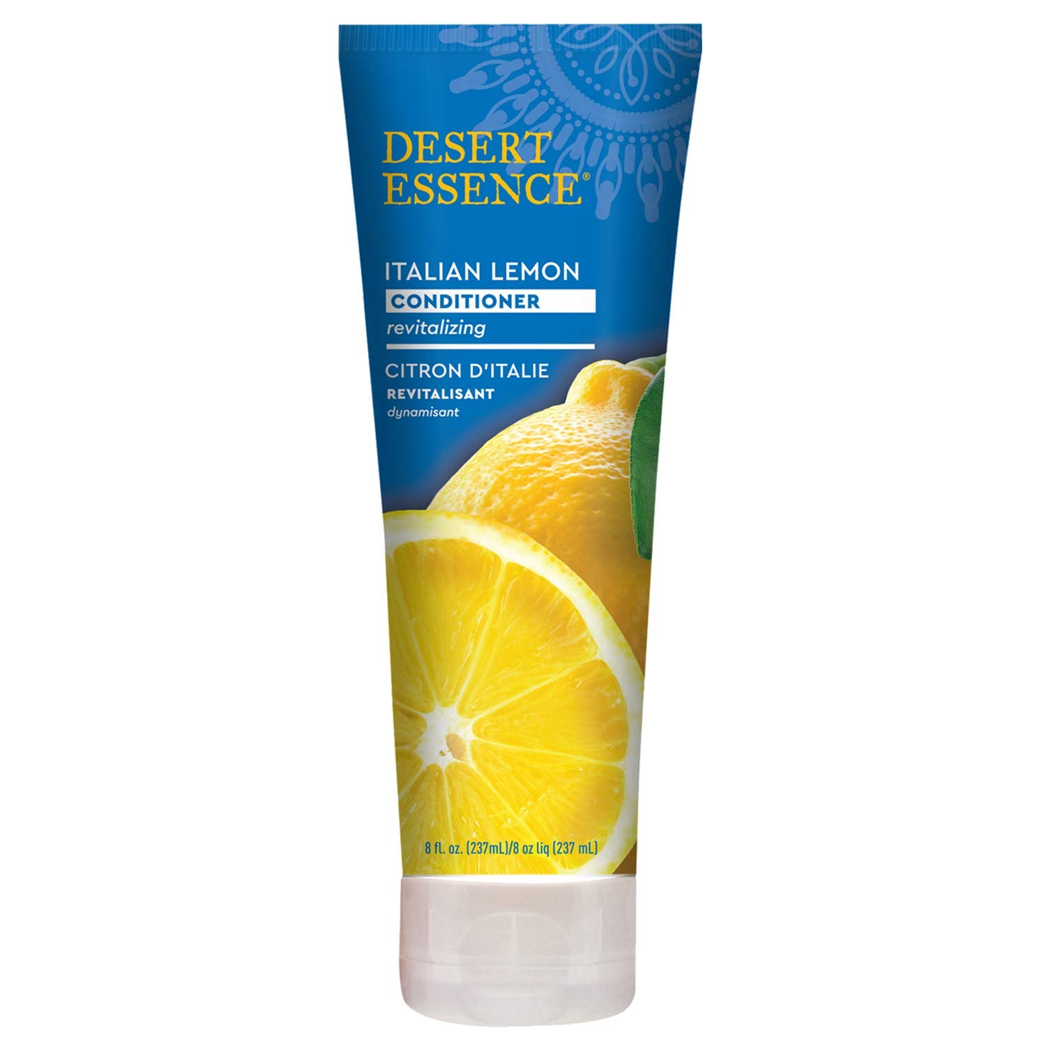 Desert Essence Italian Lemon Conditioner - 8 Fl Ounce - Revitalizing Hair Detangler - Adds Volume - Shine & Strength - Scented -