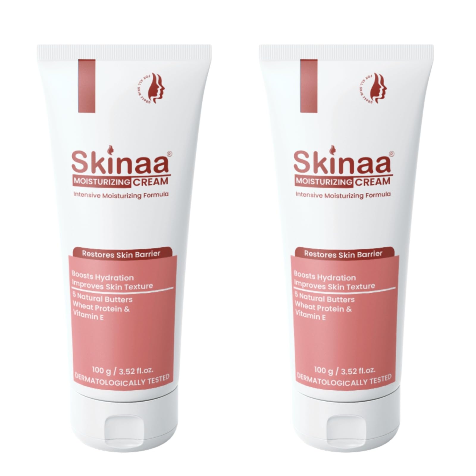 Skinaa Moisturizing Cream For Normal To Dry Skin (100 G) | Intensive Hydration With Natural Butters, Wheat Protein And Vitamin E