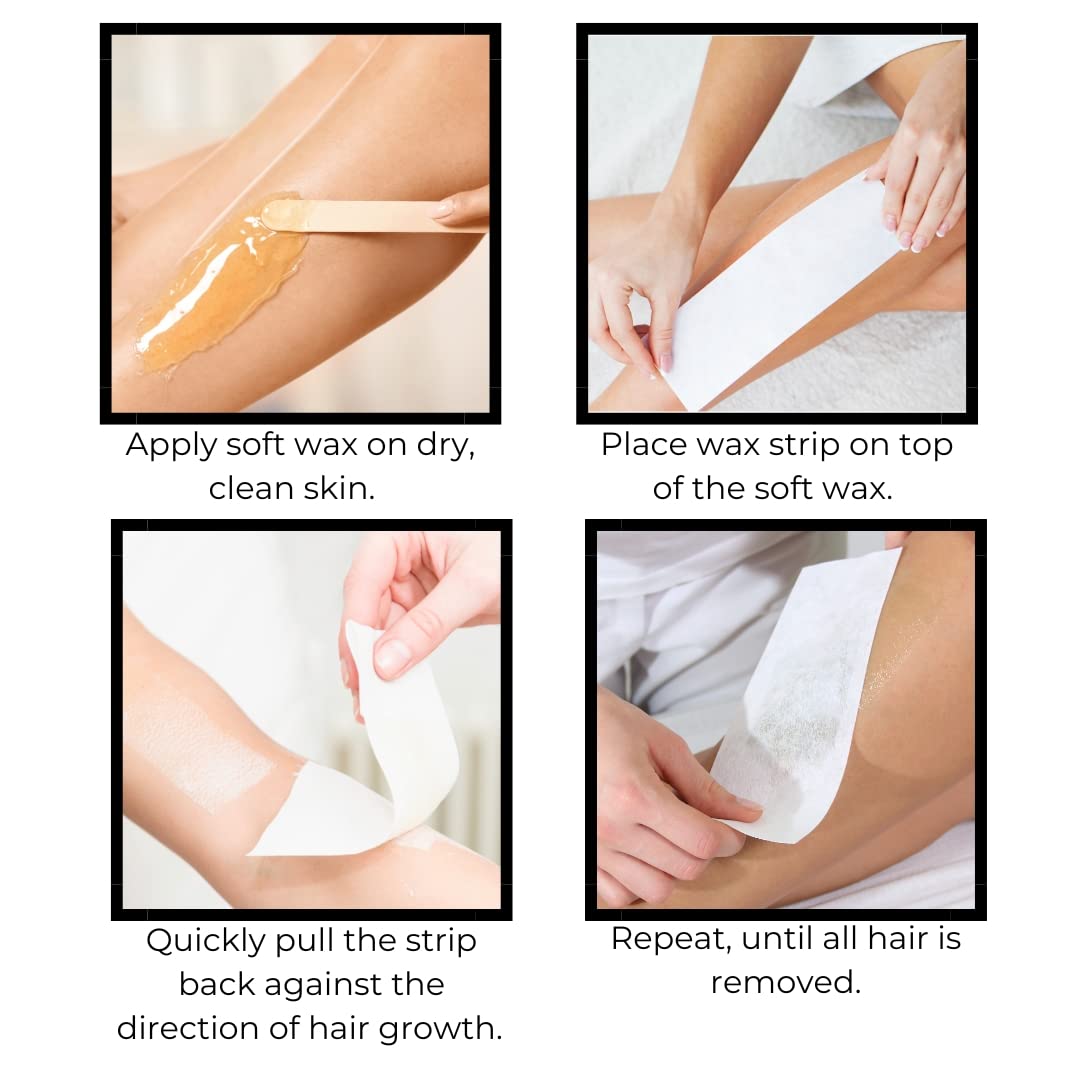 Omwah Beauty Professional Salon Grade Facial And Body Non Woven Epilating Wax Strips Large 3 X 9 Hair Removal (2000 Count)
