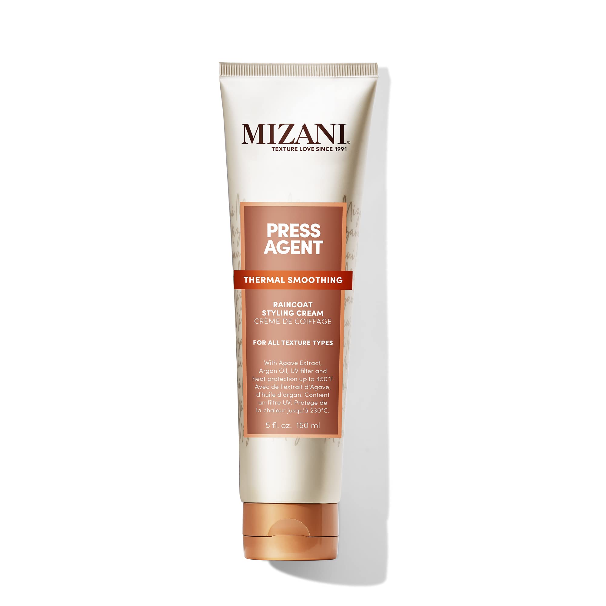 MIZANI Press Agent Raincoat Styling Cream - Moisturizes & Protects Hair from Heat Styling & Blowouts, For Dry & Frizzy Hair, Wit