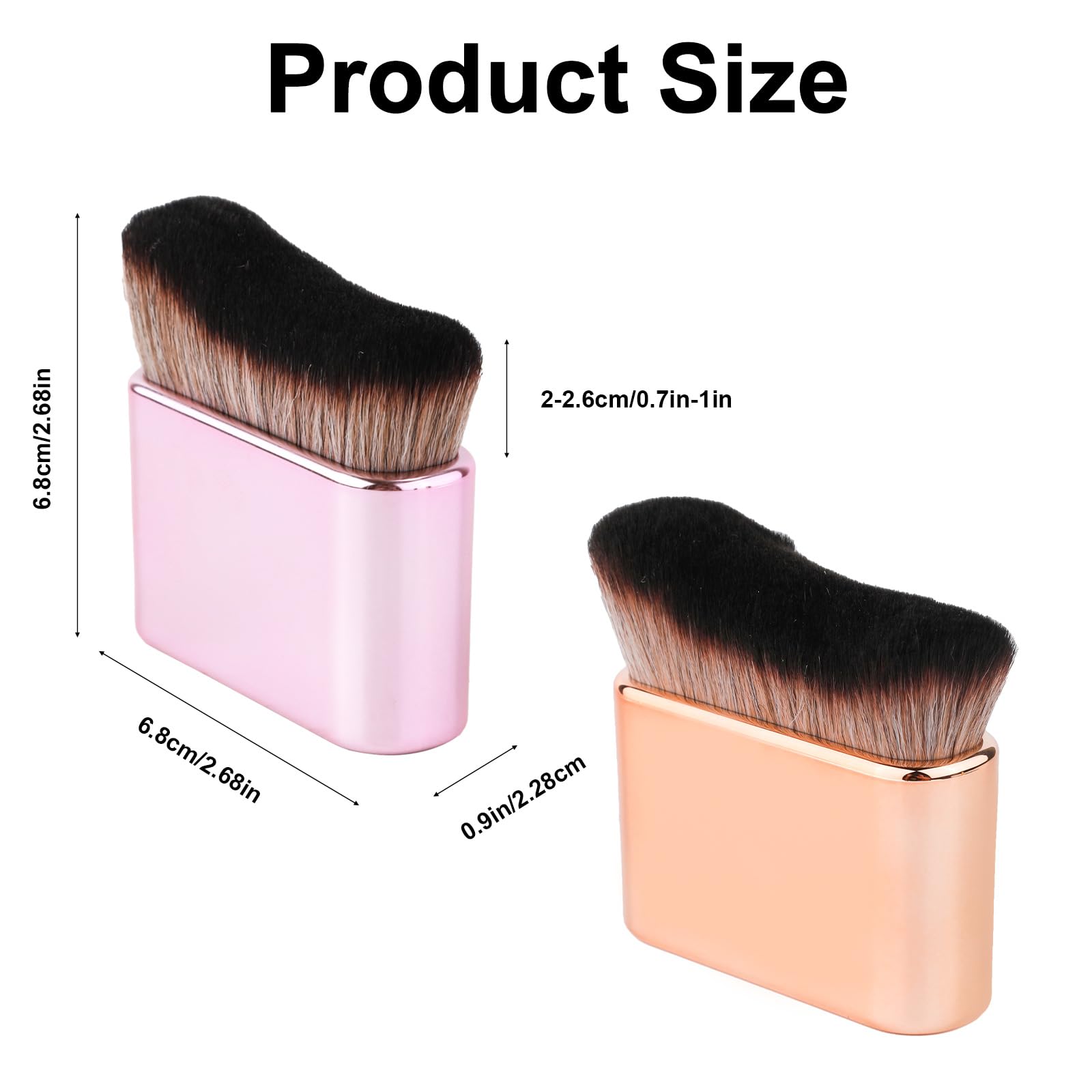 2pcs Self Tanning Brushes, Liquid Foundation for Kabuki Self Tan Brush Applicator Body Makeup Brushes for Self Tanner Body Face
