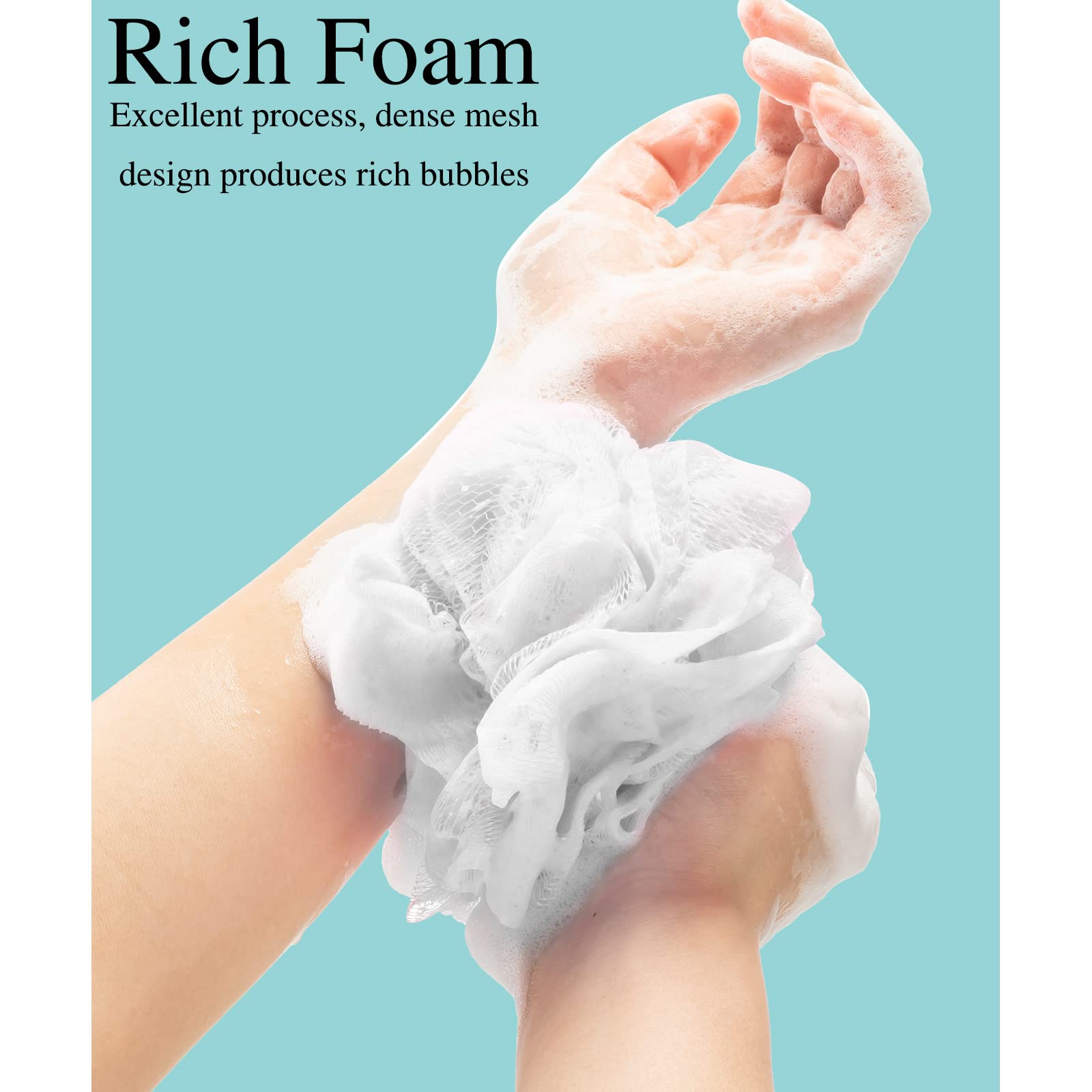 Chengu 80 Pcs Loofah Bulk Sponge Bath Sponges For Shower Bath Loofah Bulk Shower Pouf Shower Puff Wash Body Pouf Mesh Loofah Exf