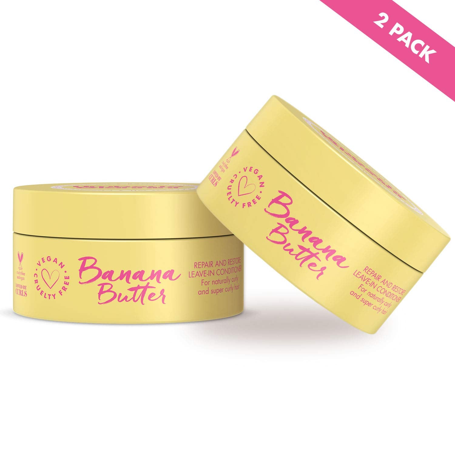 Umberto Giannini Banana Butter Leave-In Conditioner, Vegan, Cruelty Free & Silicone Free Leave-In Conditioner For Curly Or Wavy