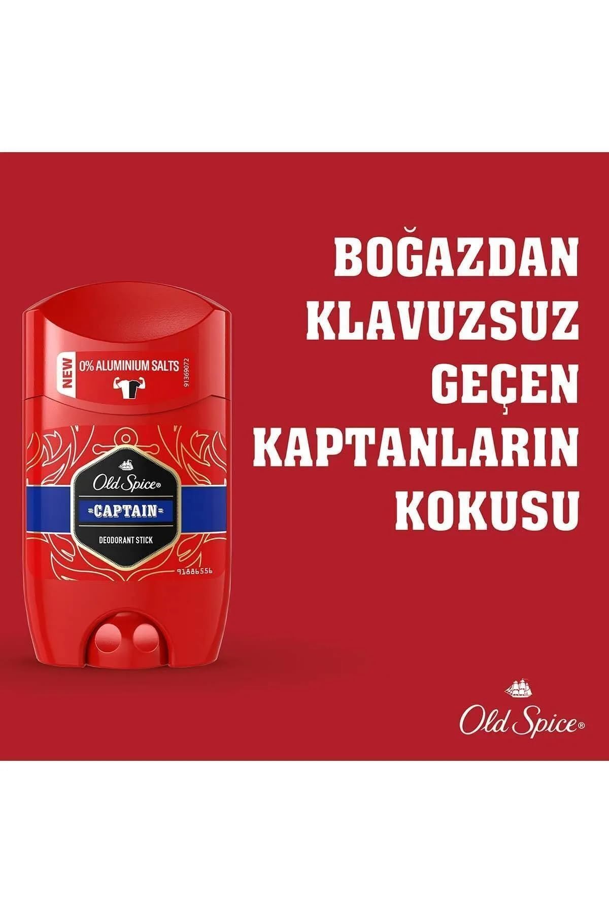 Old Spice Stick Deodorant Captain 50 Ml / 1.7 Oz (Pack Of 6)