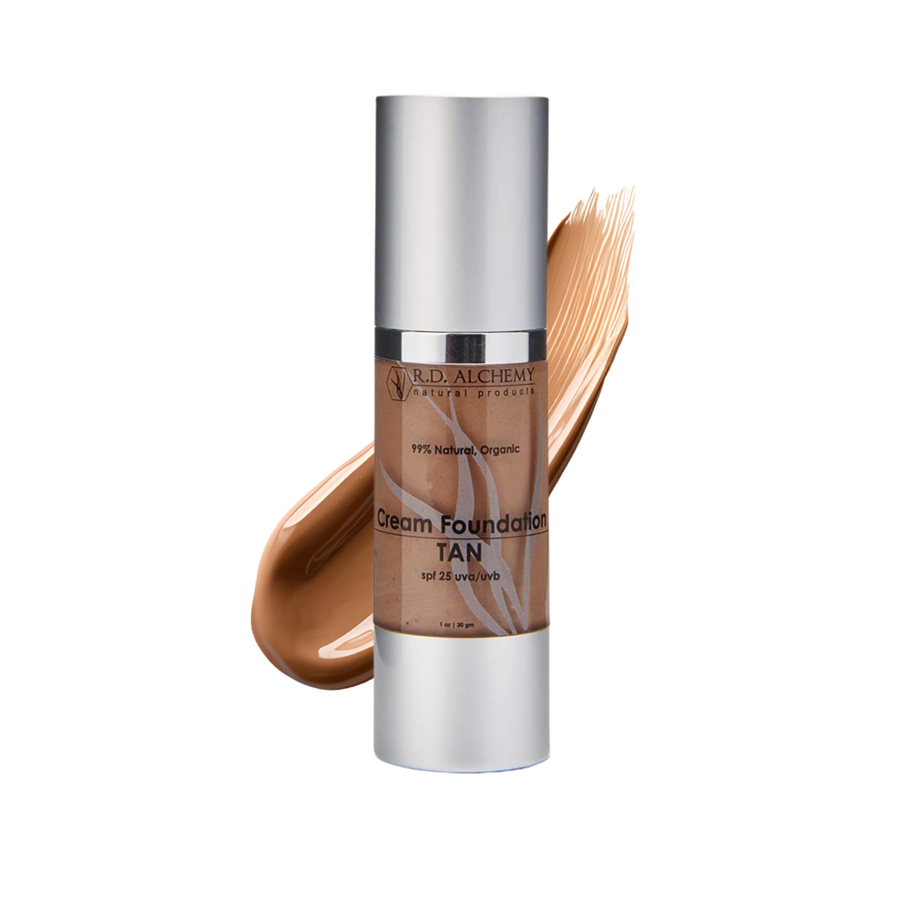 RD Alchemy  99% Natural & Organic TAN Cream Foundation  Best Lightweight Foundation for Coverage of Blemishes, Sun Spots, Age 