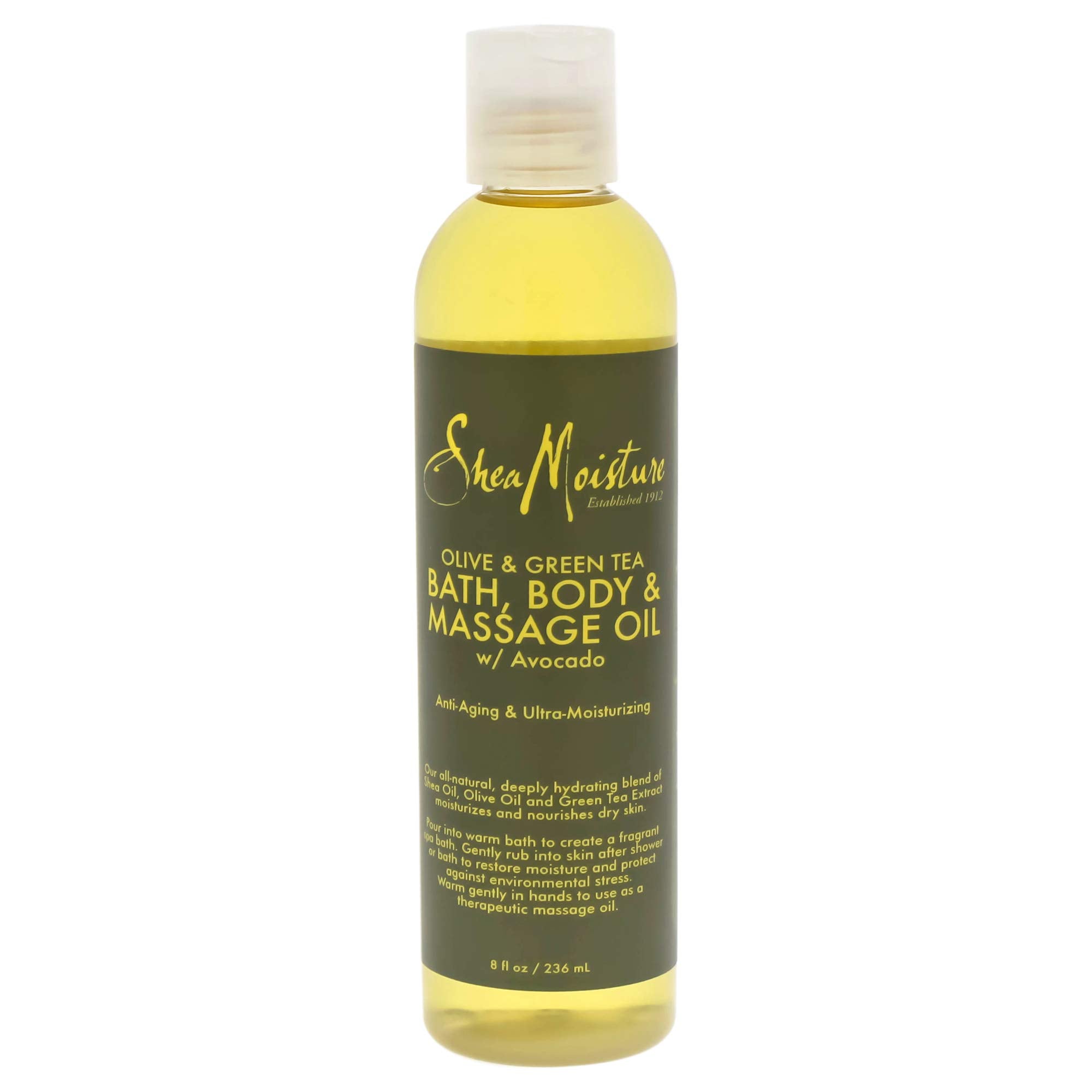 Sheamoisture Olive/Green Tea Bath, Body & Massage Oil, 8 Ounce