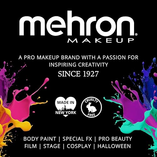 Mehron Makeup Fantasy Fx Cream Makeup  Water Based Halloween Makeup  Red Face Paint & Body Paint For Adults 1 Fl Oz (30Ml) (Red)