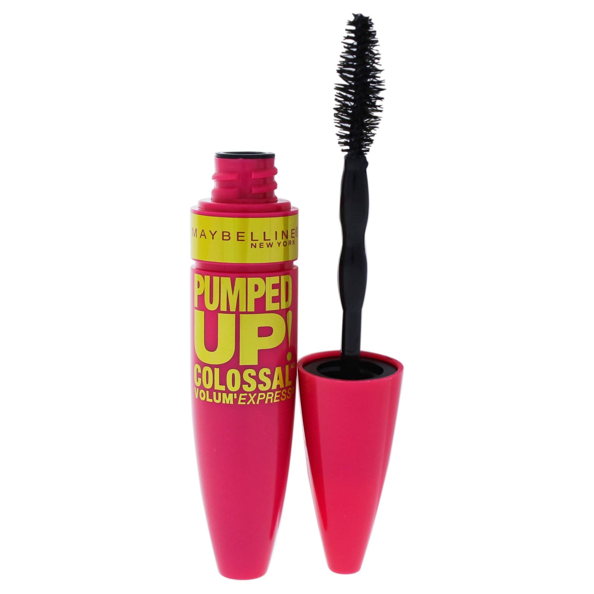 Maybelline New York Volum Express Pumped Up Colossal Mascara, Washable Formula Infused With Collagen For Up To 16X Lash Volume,