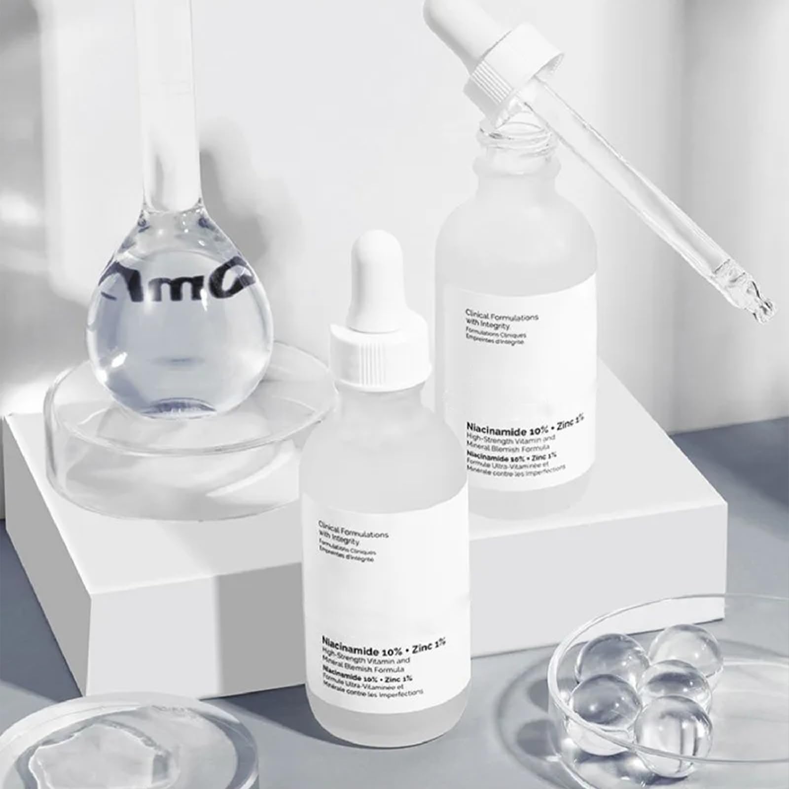Niacinamide 10% + Zinc 1% Face Serum for Women, 2 PCS Refreshing Niacinamide Serum for Face, Niacinamide Facial Serum For Acne.