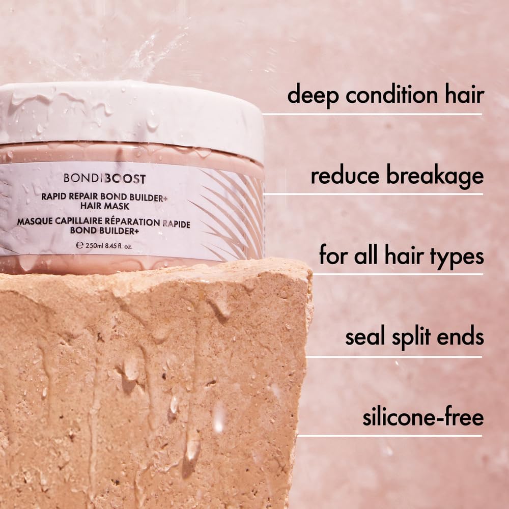 Bondiboost Rapid Repair Bond Builder + Hair Mask For Damaged Hair [8.45 Fl Oz], Deep Conditioning Treatment + Restores Strength