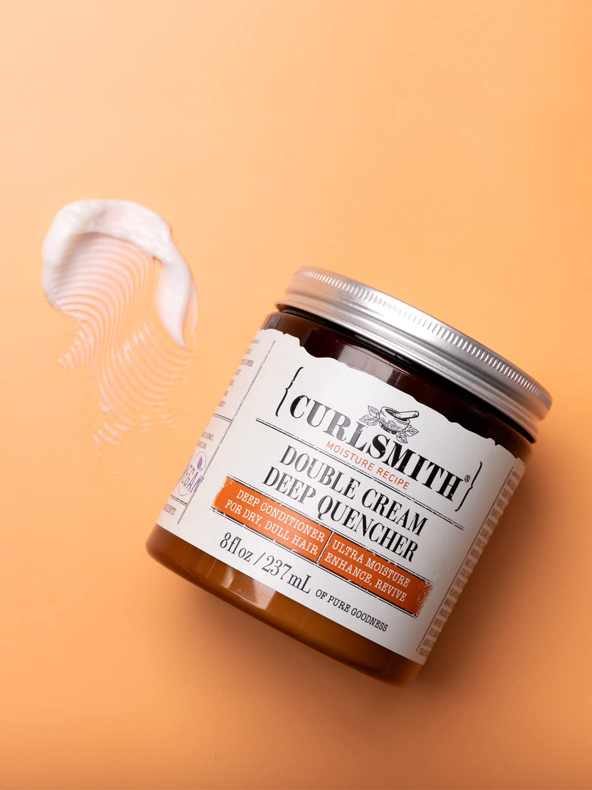 cURLSMITH - Double cream Deep Quencher - Vegan Moisturising Deep conditioner for Ultra Dry, Wavy, curly or coily Hair (2oz)