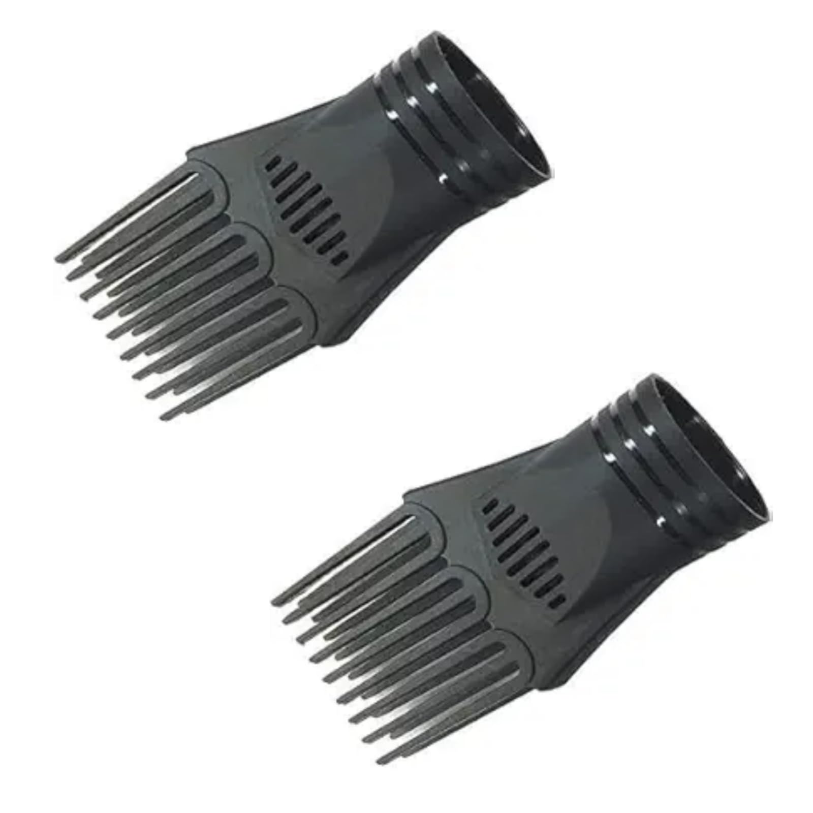 2Pcs Universal Hair Dryer Comb Attachment for Straightening, Detangling  Nozzle Plastic Hairdressing Salon Comb for Curly, Natu