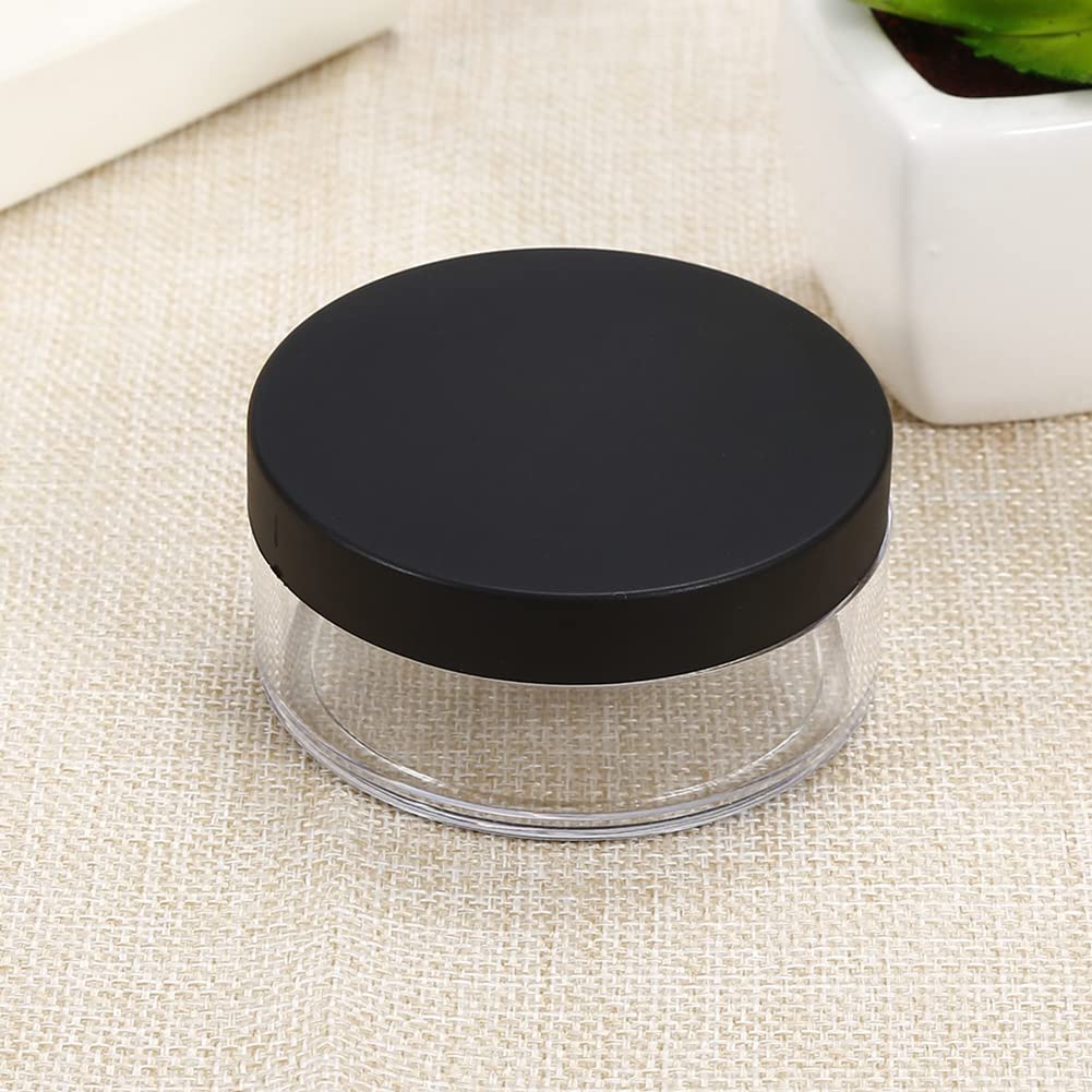 Akoak Capacity 50 Ml(1.69 Oz) Empty Reusable Plastic Loose Powder Compact Container Diy Makeup Powder Case With Sifter And Lined