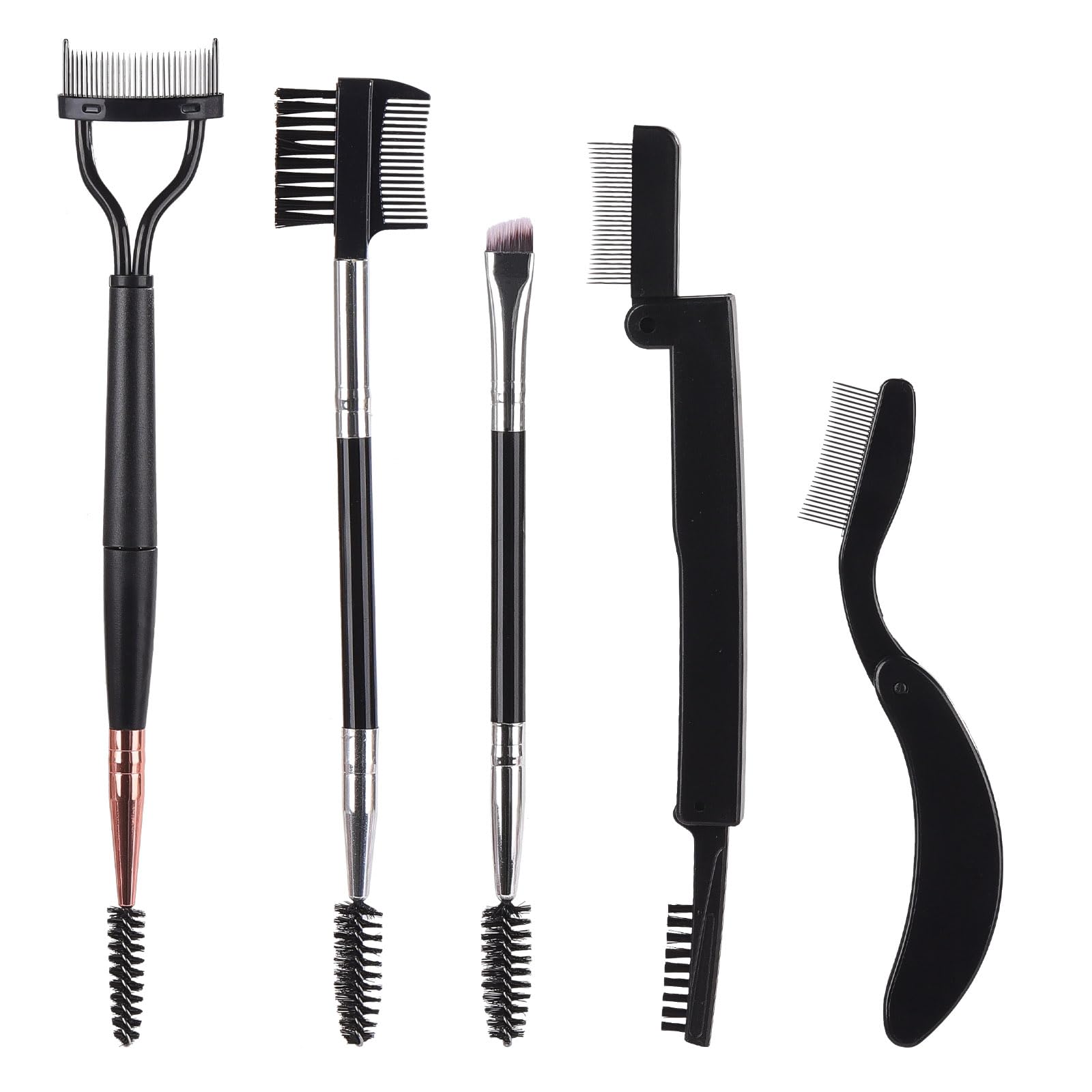 Eyebrow Brush and Comb, 5 Pieces Lash Comb Eyelash Separator Tool
