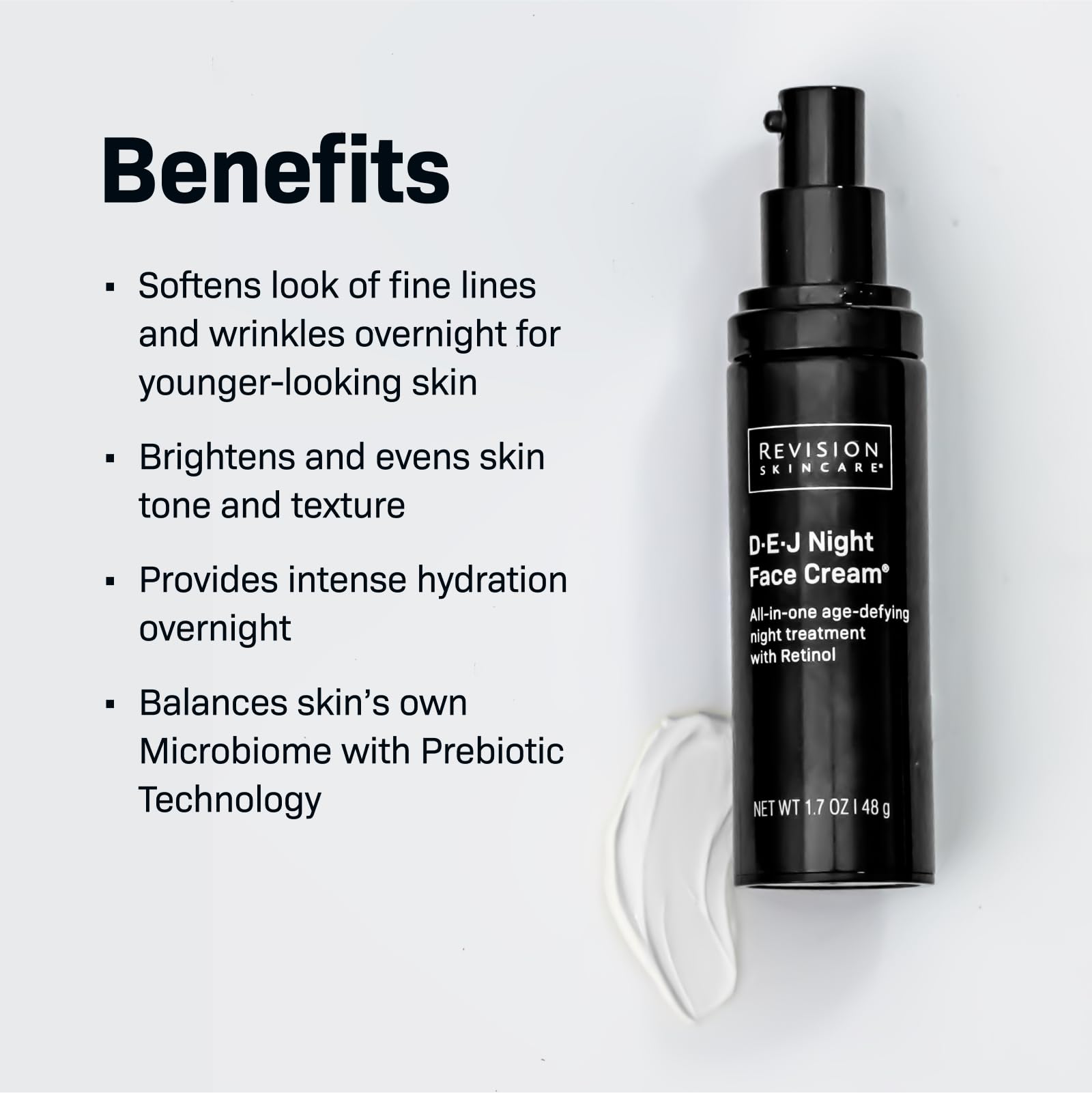 Revision Skincare Dej Night Face Cream, Anti Aging Moisturizer, Antioxidant Rich With Retinol And Bakuchiol, 1.7 Ounces