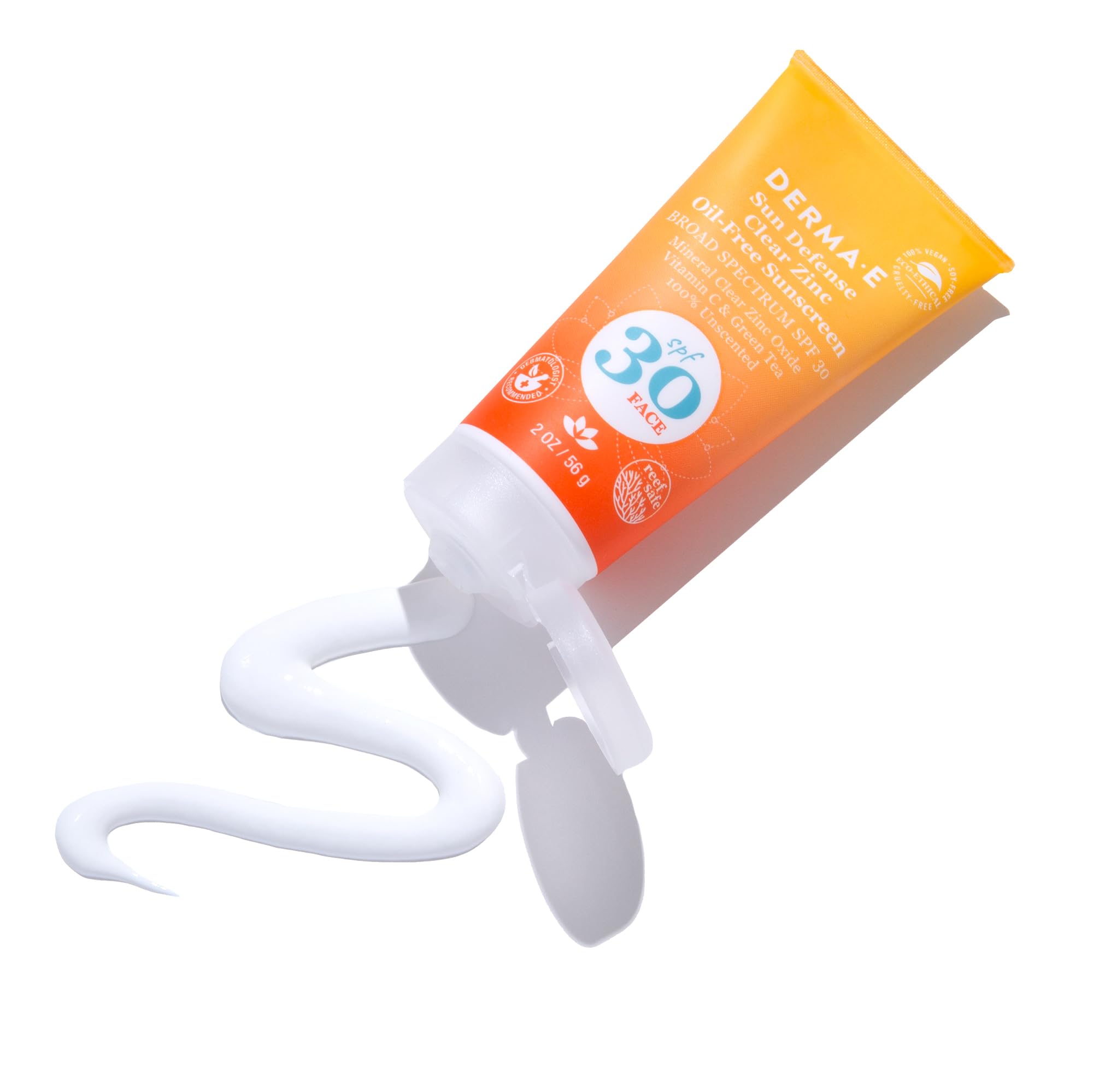 Derma E Sun Defense Mineral Oil-Free Sunscreen Spf 30 Face - Broad Spectrum Facial Sun Cream - Hypoallergenic, Fragrance Free Cl