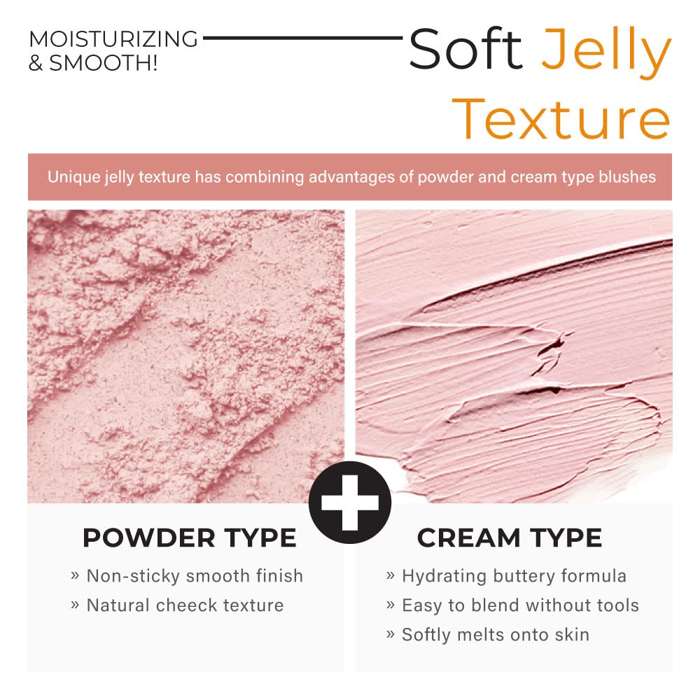 A'Pieu Juicy-Pang Jelly Blusher (Cr01) Velvety Finish - Easy Blending Blusher - Delicate Look - K-Beauty