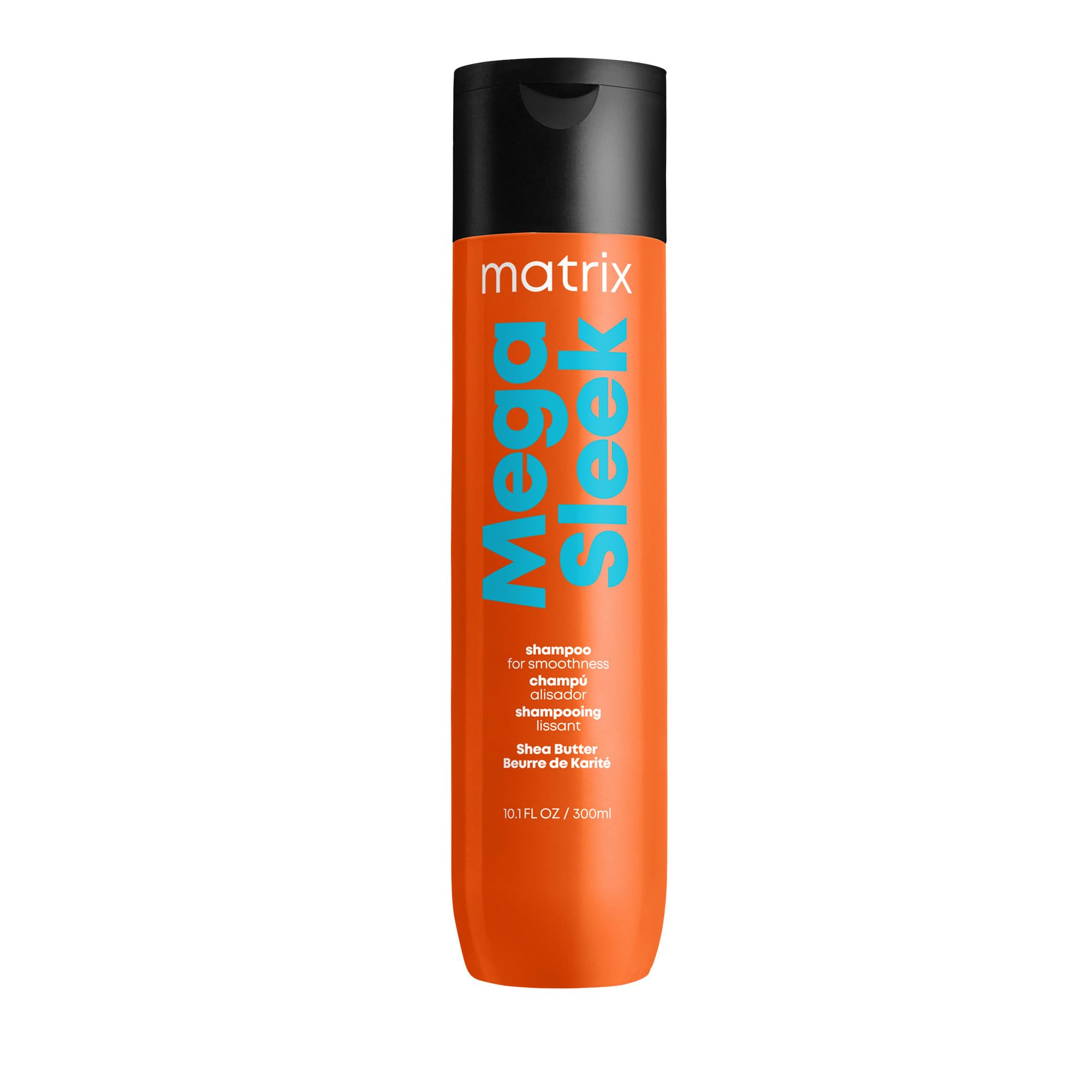 Matrix Total Results Mega Sleek Shampoo, Controls Frizz & Smooths Hair, With Shea Butter, For Unruly Hair, 10.1 Fl Oz