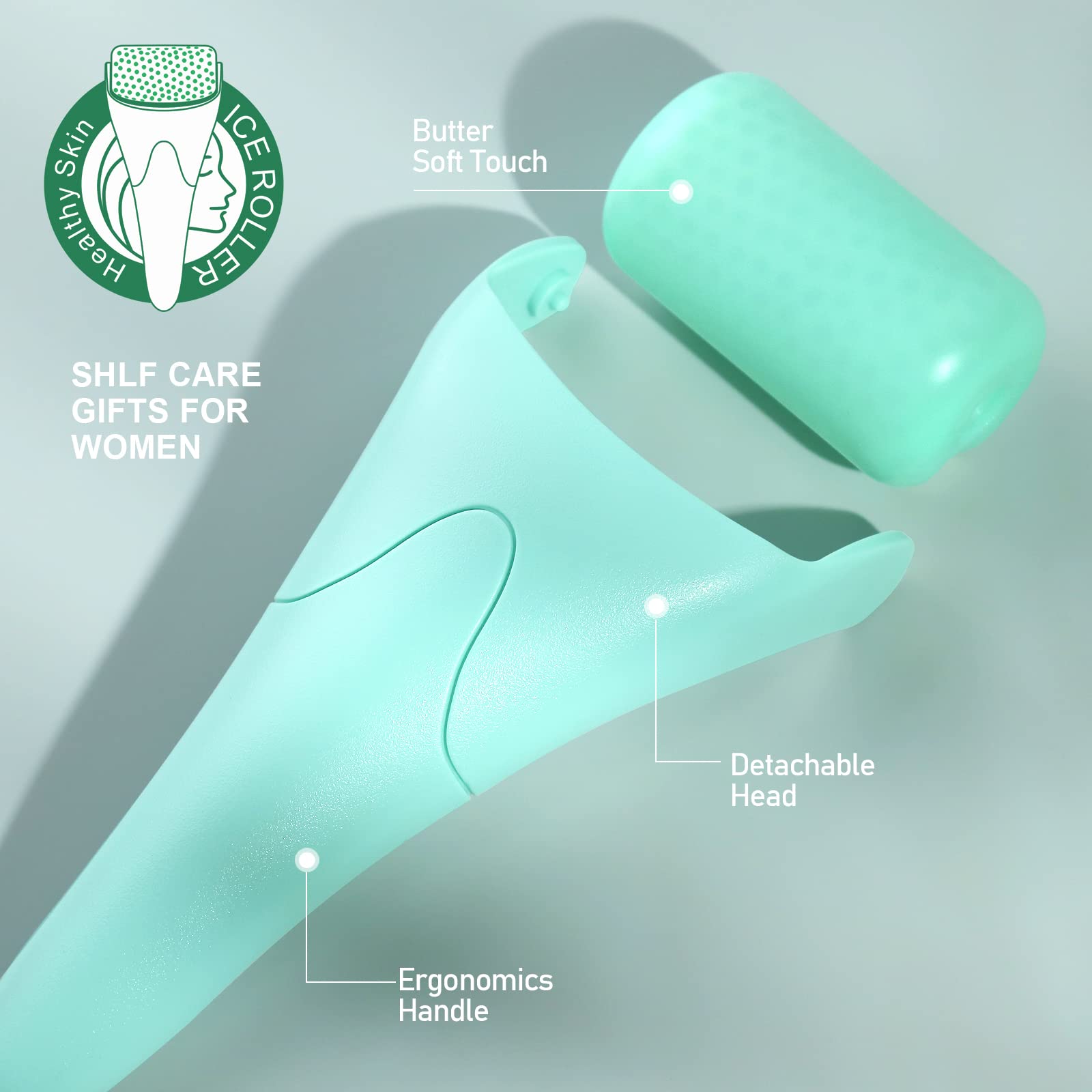 Teenitor Mint Green Ice Roller, Cold Face Roller, Ice Roller For Face & Eye Puffiness Relief, Ice Face Roller Skin Care Beauty T