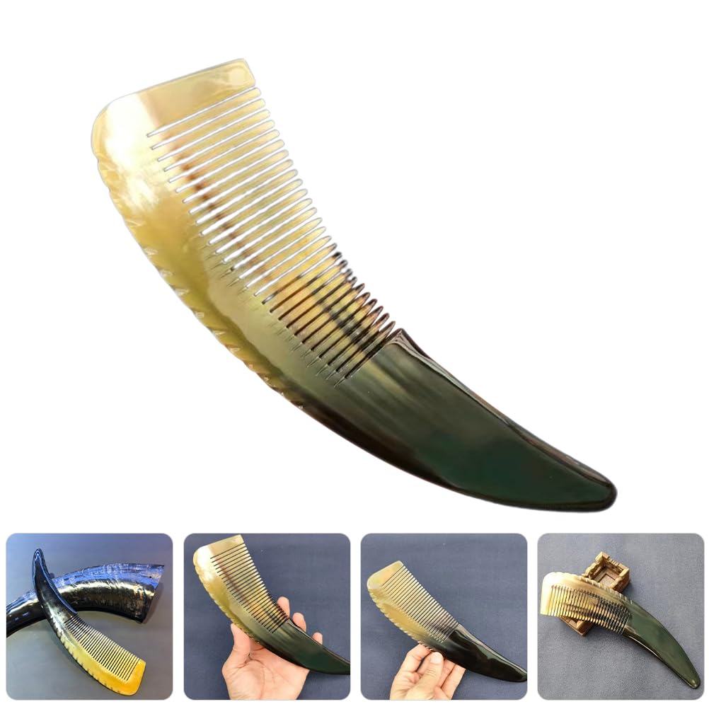 Healeved Ox Horn Comb Horn Comb Hair Detangling Comb Fine Teeth Comb Reusable Hair Comb Women Styling Comb Bone Comb for Hair