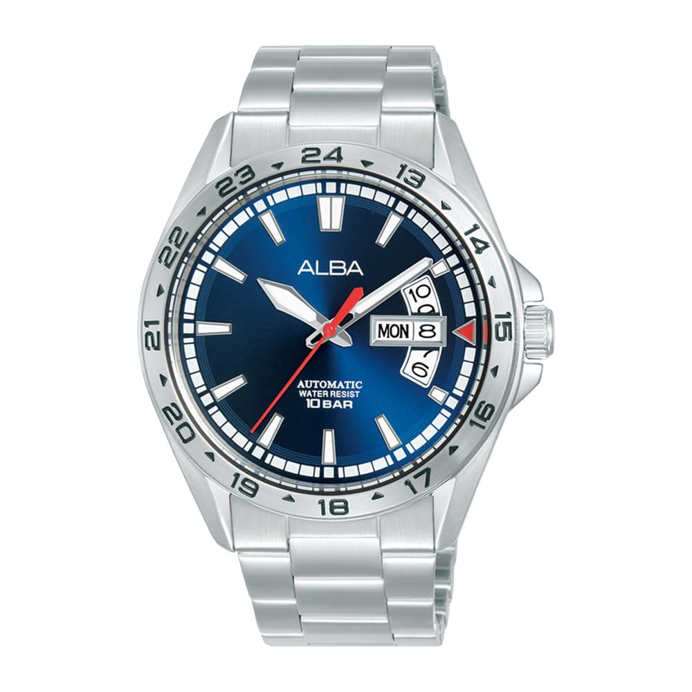 Alba Stainless Steel Men Analog Wristwatch Al4475X1, Blue Dial, Blue Band