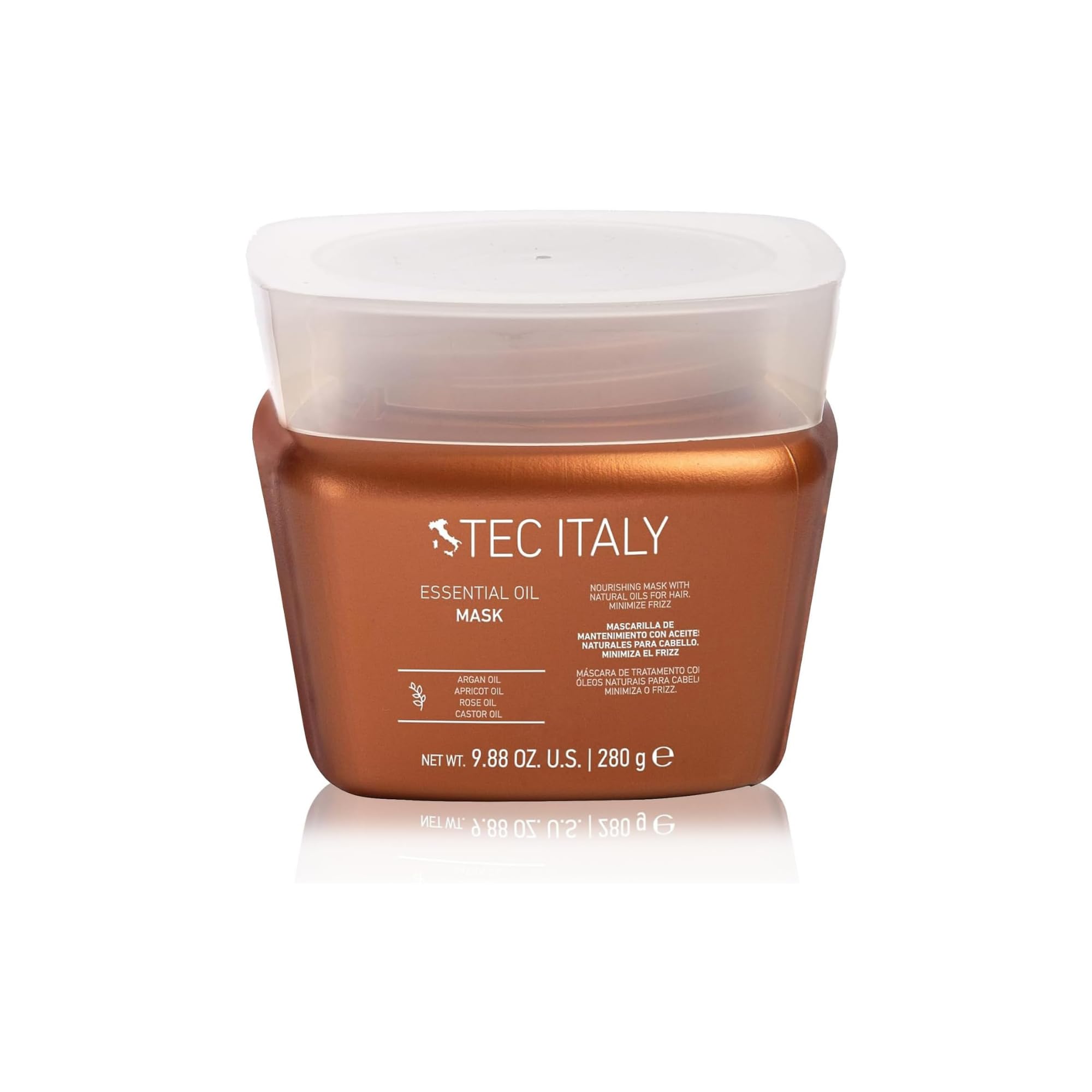 Tec Italy Essential Oil Mask Deep Nourishing Hair Treatment for Dry & Damaged Hair, OilInfused Hydration Helps Control Frizz & 
