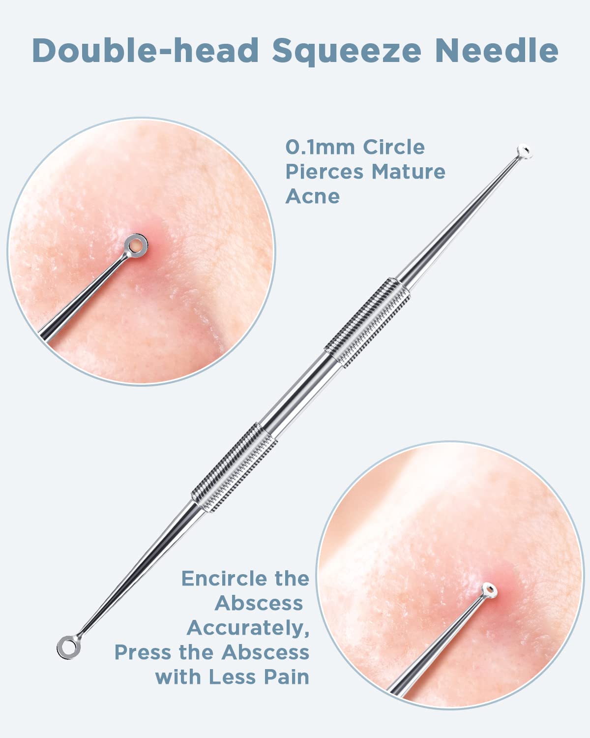 Taythi Blackhead Remover Tool, Pimple Popper Tool Kit, Blackhead Extractor Tool For Face, Extractor Tool For Comedone Zit Acne W