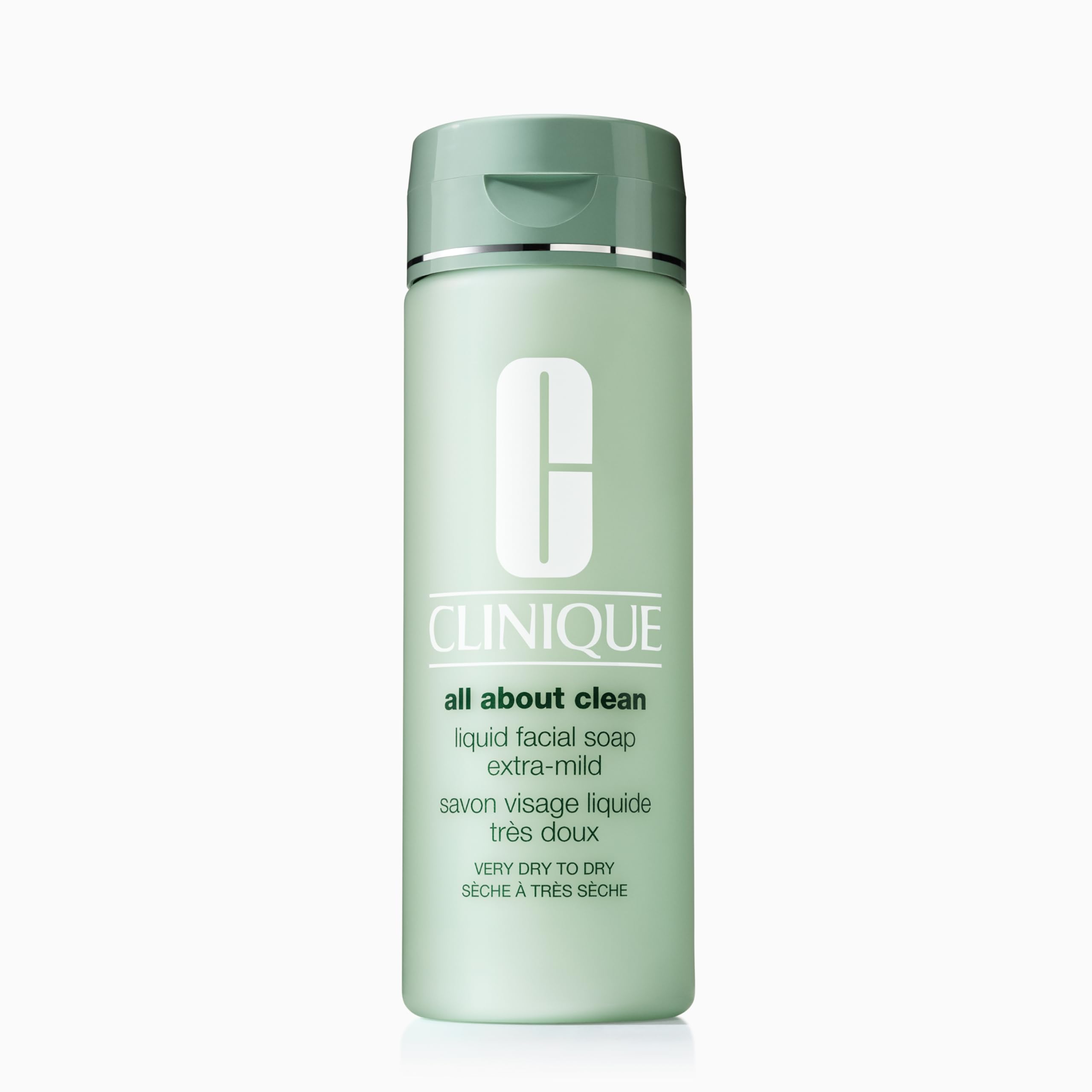 Clinique 3-Step All About Clean Liquid Facial Cleanser Soap | Face Wash For Very Dry To Dry Skin Types | Type 1, 6.7 Fl Oz