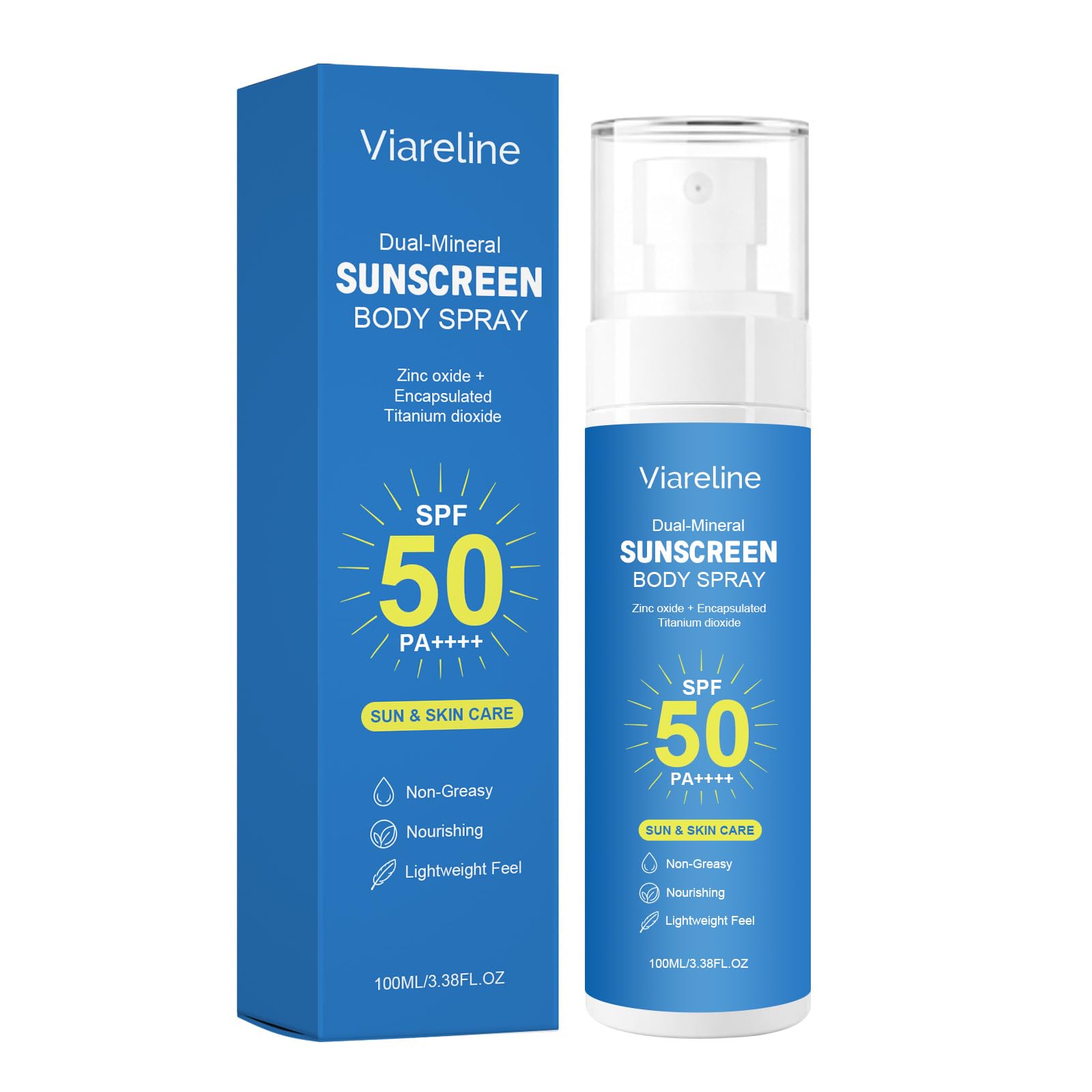 Viareline DualMineral Sunscreen Body Spray SPF 50 PA++++, 100 ml