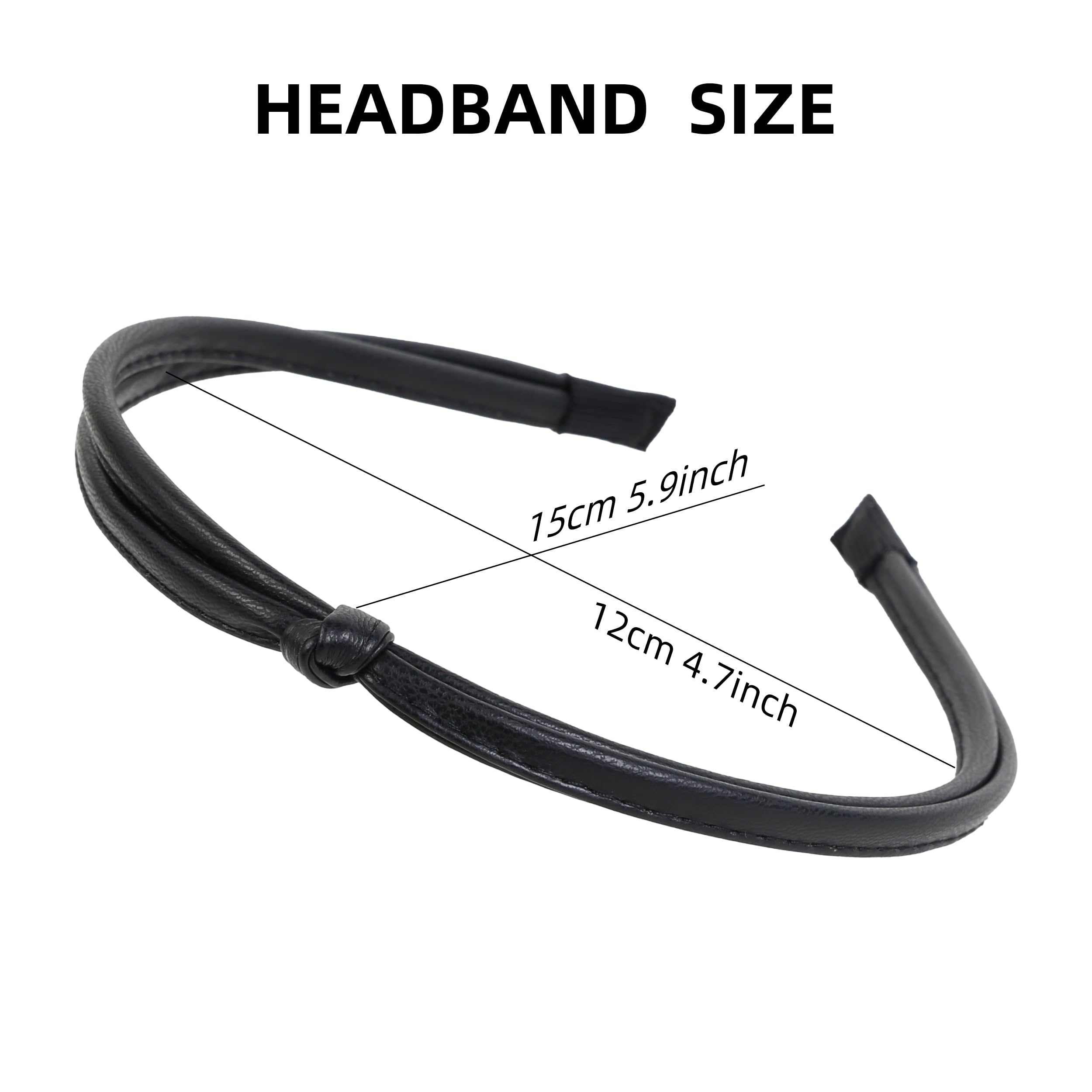 Wovowovo 5Pcs Leather Headbands For Women Cute Hair Bands For Women'S Hair Headbands For Women Trendy Comfortable Thin Headband