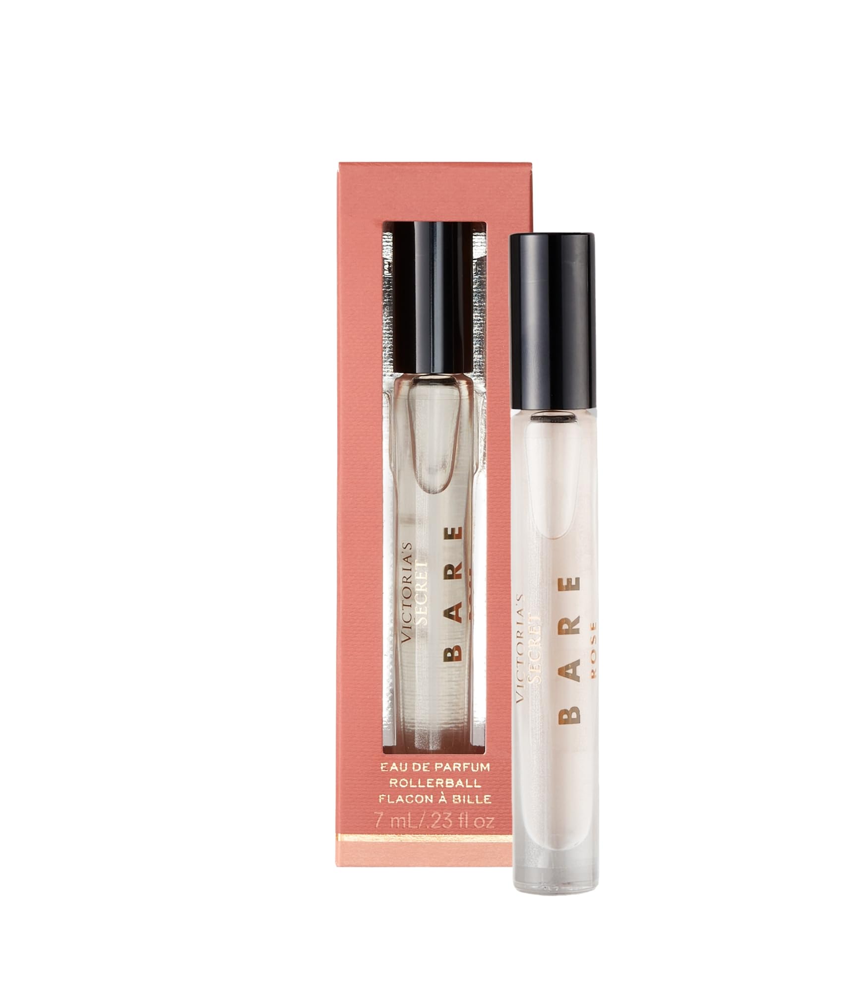 Victoria 's Secret Bare Rose Eau de Parfum Rollerball, Notes of Pear Skin, Rosa Centifolia & Sheer Woods, Travel Size Mini Perfu