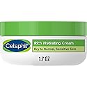 Cetaphil Rich Hydrating Night Cream For Face, With Hyaluronic Acid, 1.7 Oz, Moisturizing Cream For Dry To Very Dry Skin, No Adde