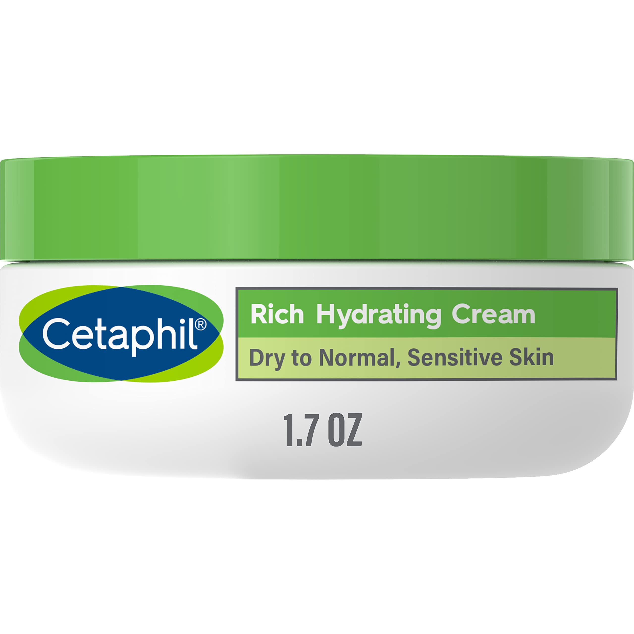 Cetaphil Rich Hydrating Night Cream For Face, With Hyaluronic Acid, 1.7 Oz, Moisturizing Cream For Dry To Very Dry Skin, No Adde