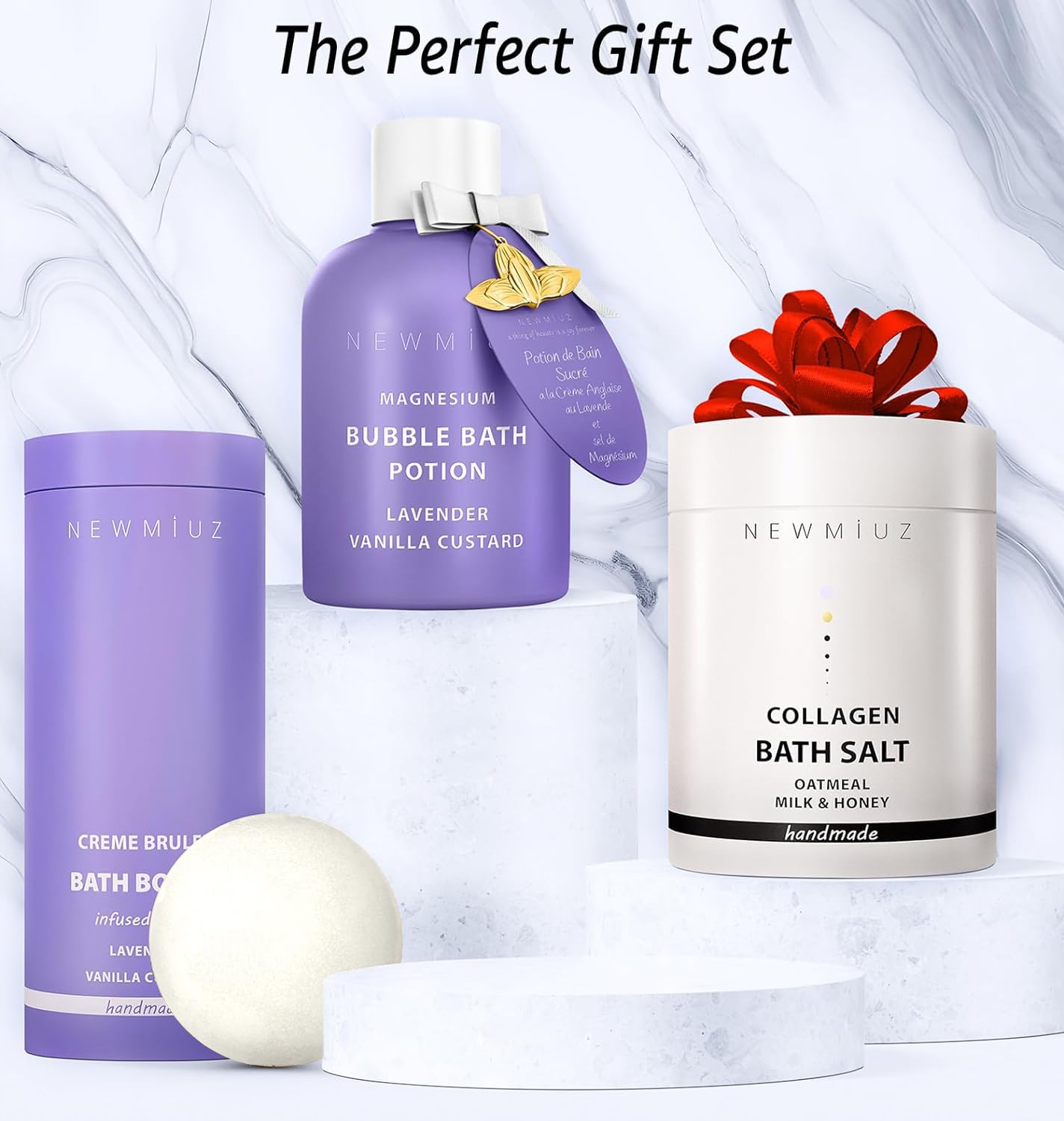 Collagen Bath Salt Soak - Moisturize Soften Skin - Magnesium Epsom Salt - Luxury Spa Bubble Mother'S Birthday Christmas Relaxati
