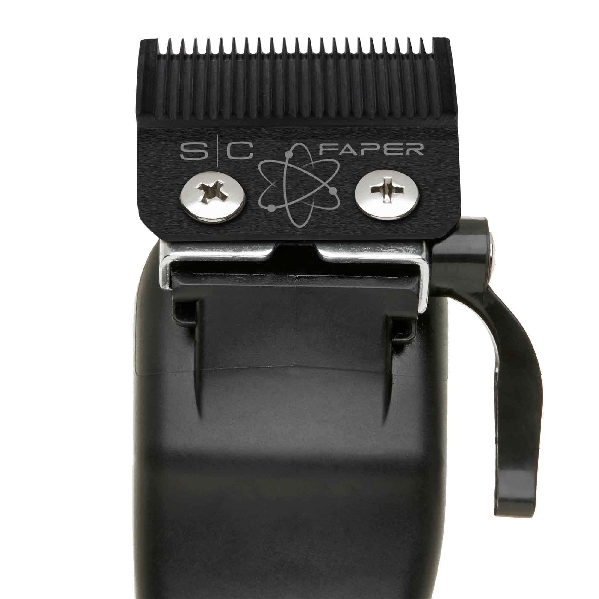 Stylecraft Mythic Professional Metal Body Cordless Hair Clipper With 9V Magnetic Microchipped Motor, Double Black Diamond Carbon