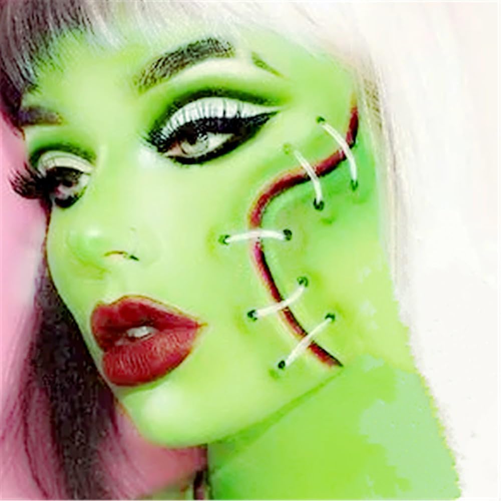 Go Ho Pastel Green Face Paint Stick(0.85Oz),Water Based Cream Body Paint Washable,Liquid Concealer,Covers Oil-Free,Halloween Cos