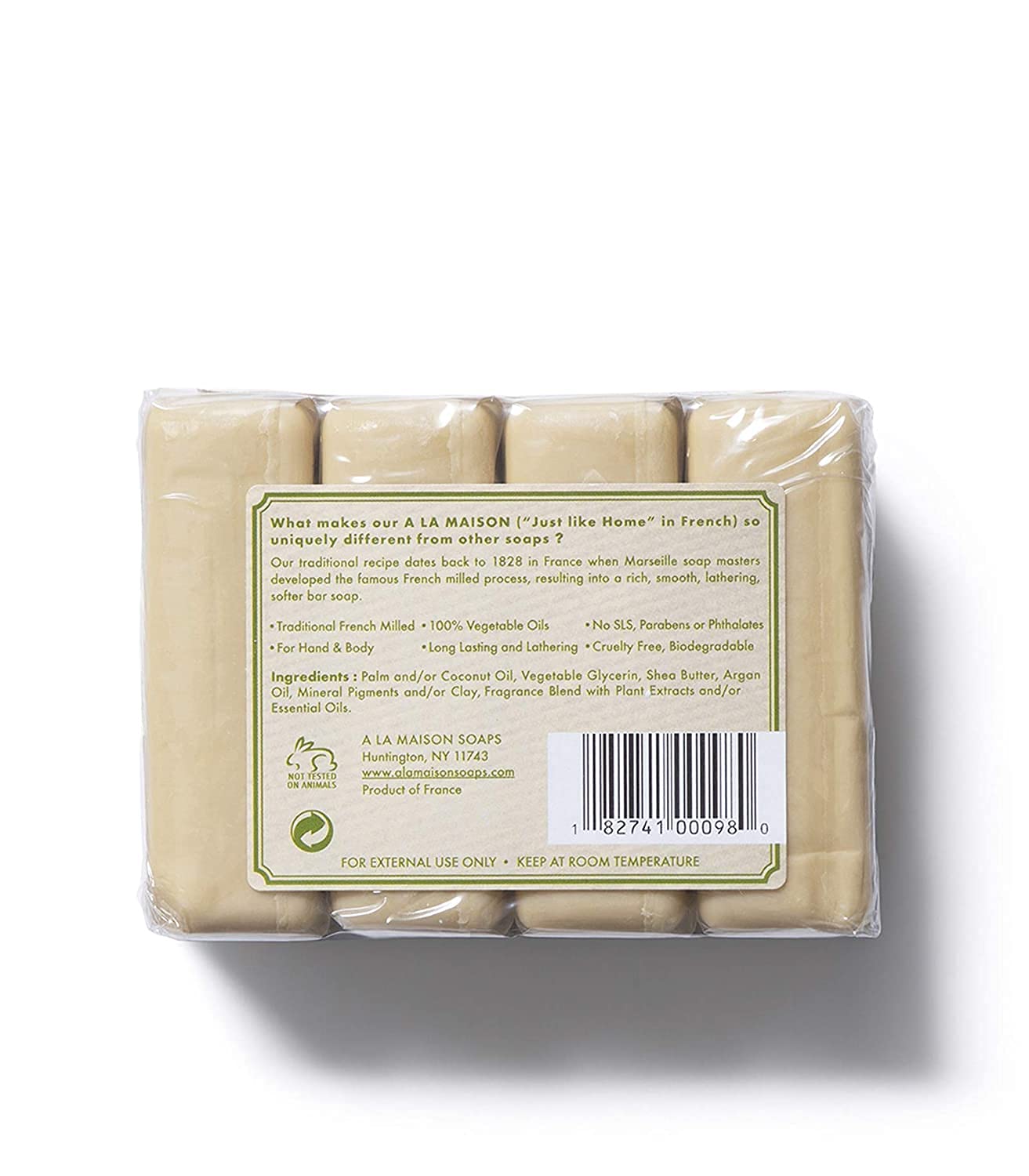 A La Maison Rosemary Mint Bar Soap - Triple French Milled Natural Moisturizing Hand Soap Bar (4 Bars Of Soap, 3.5 Oz)