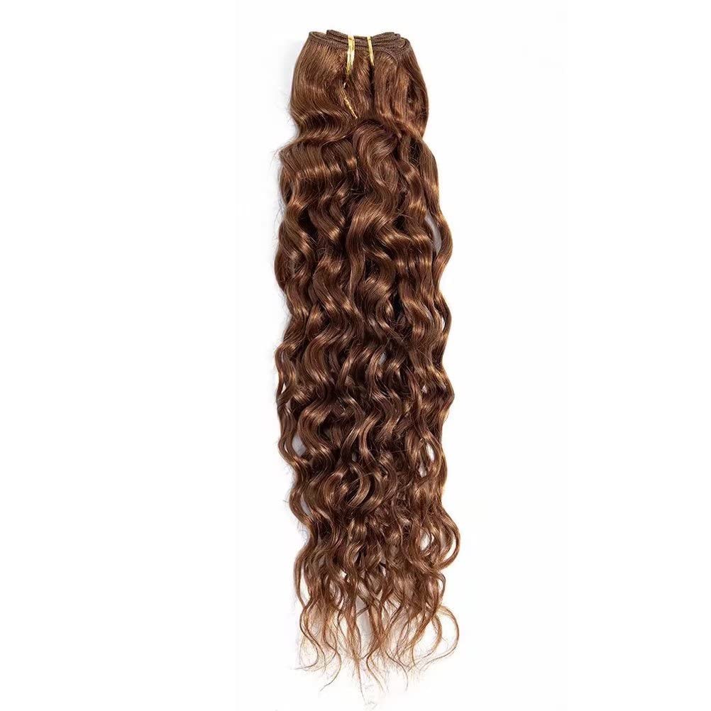 Feel Me Brazilian Human Hair Bundles Water Wave 22 Inch 100Gram/Lot Color 30 Brown Wet And Wavy Brazilian Hair Weave Bundles Unp