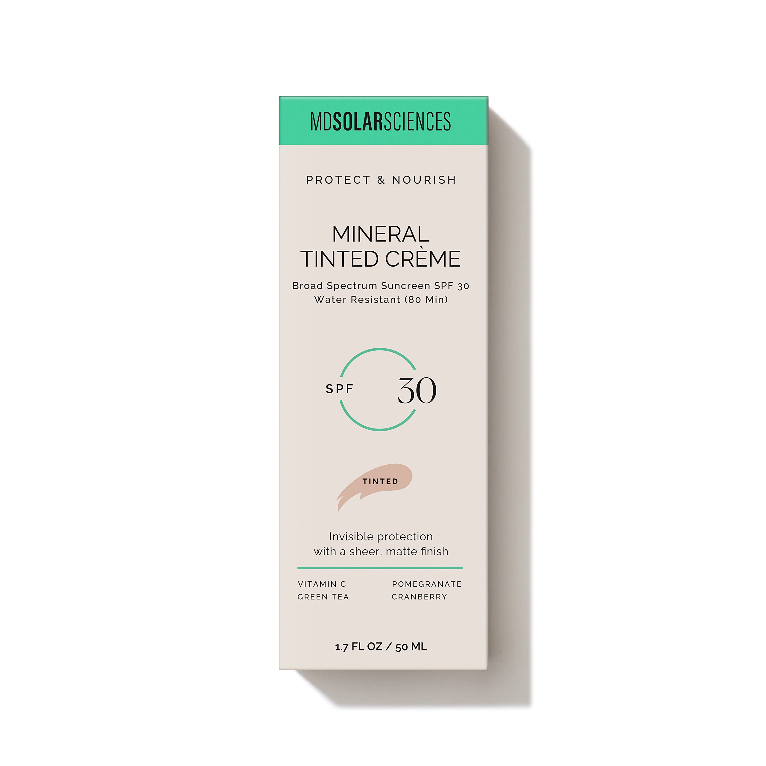 Mdsolarsciences Mineral Tinted Crme Spf 30 Sunscreen For Face - Water-Resistant, Broad Spectrum Uv Protection - Blendable Micron