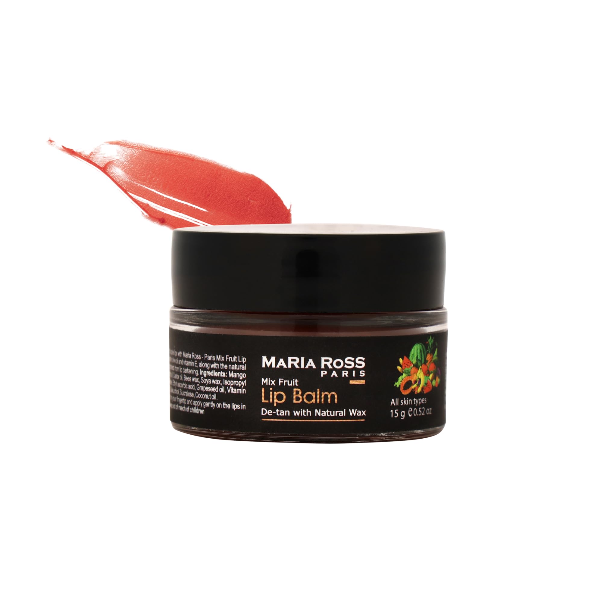 Maria Ross Mix Fruit Lip Balm | For Moisturize And Lighten Dark Pigmented | Vitamin E | Lip Balm For Men And Women Kid |15G