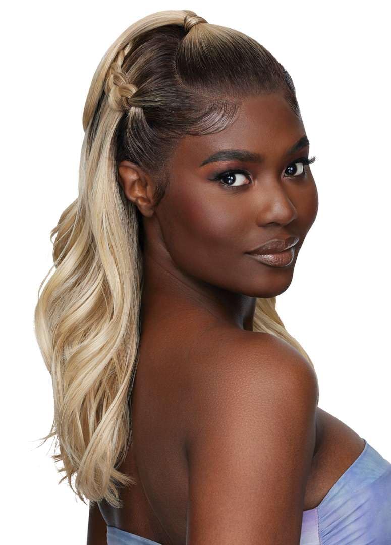 Outre Airtied 100% Fully Hand-Tied Wig - Human Hair Blend - Loose Body Wave 18'' (Drff Chocolate Toffee)