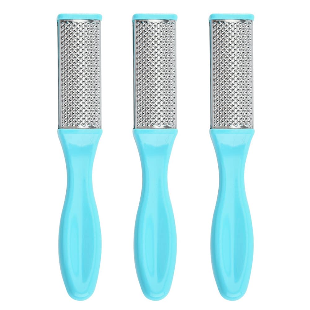 3 Pieces Foot File Callus Remover Stainless Steel Foot File Foot Scrubber Feet Rasp Double Side Dead Skin Remover Foot Sander Fo
