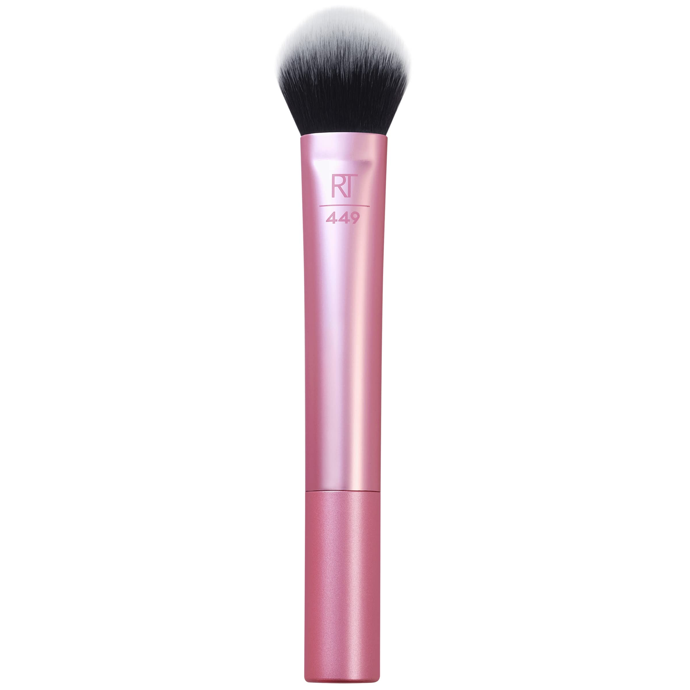 Real Techniques Tapered Cheek Makeup Brush, For Blush, Highlighter, Loose, Or Pressed Powder, Soft, Synthetic Bristles, Precise