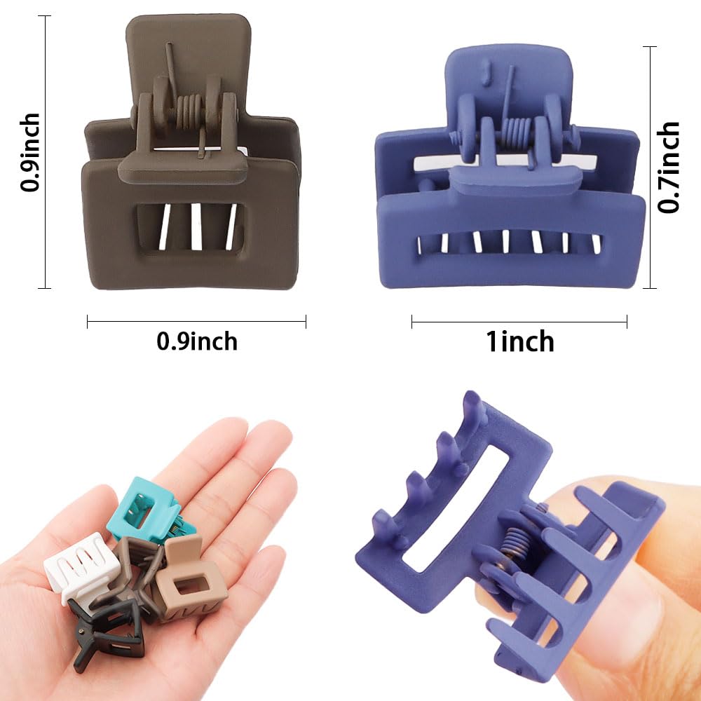 Ahoney 20Pcs Small Hair Claw Clips for Women Girls, 1 Mini Matte Tiny Hair Clips for Thin Thick Medium Hair Cute Jaw Clips Stron