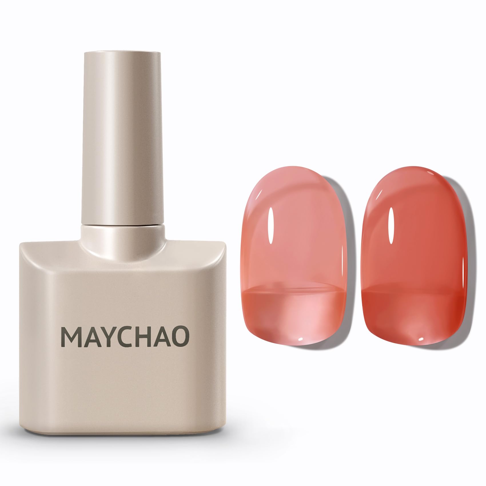 MAYCHAO Jelly Gel Nail Polish 1Pc Transparent Pomegranate Nail Polish 15ML Soak Off UV LED Nail Gel Polish Nail Art Starter Mani